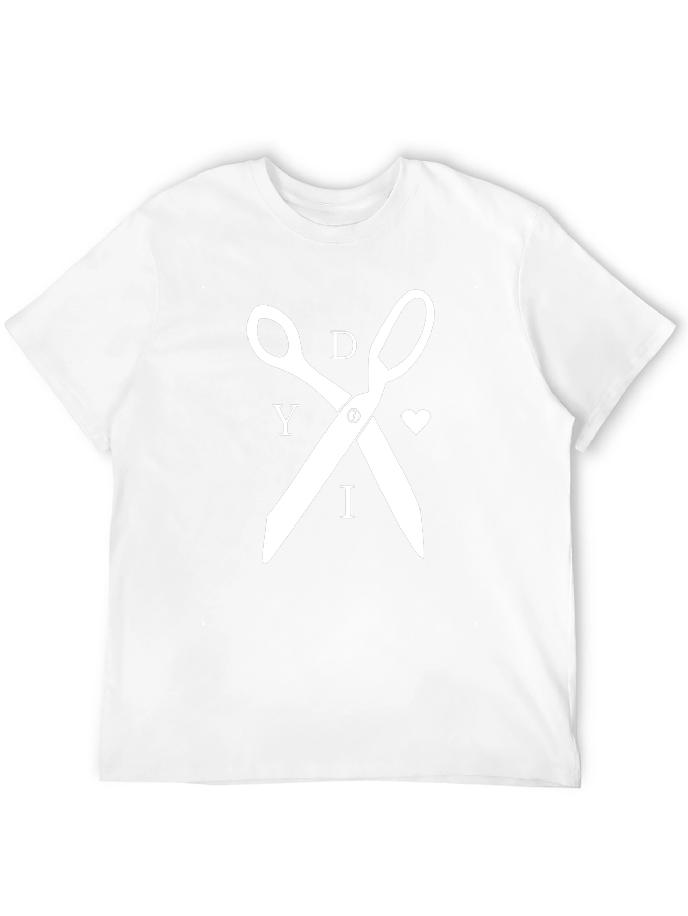 DIY Scissors Graphic Tee - Black Cotton T-Shirt