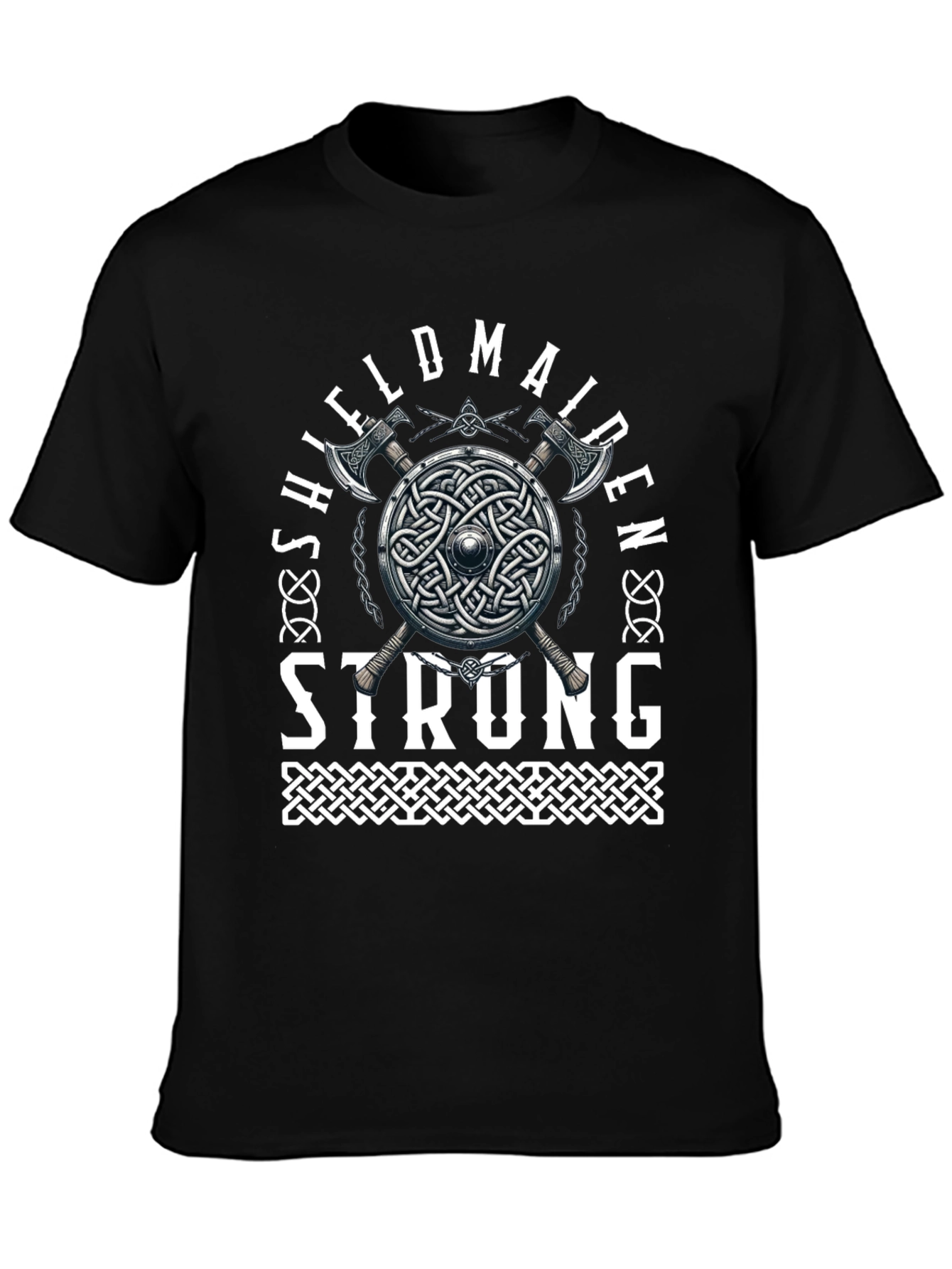 Shieldmaiden Strong Graphic Tee Viking Warrior T-Shirt