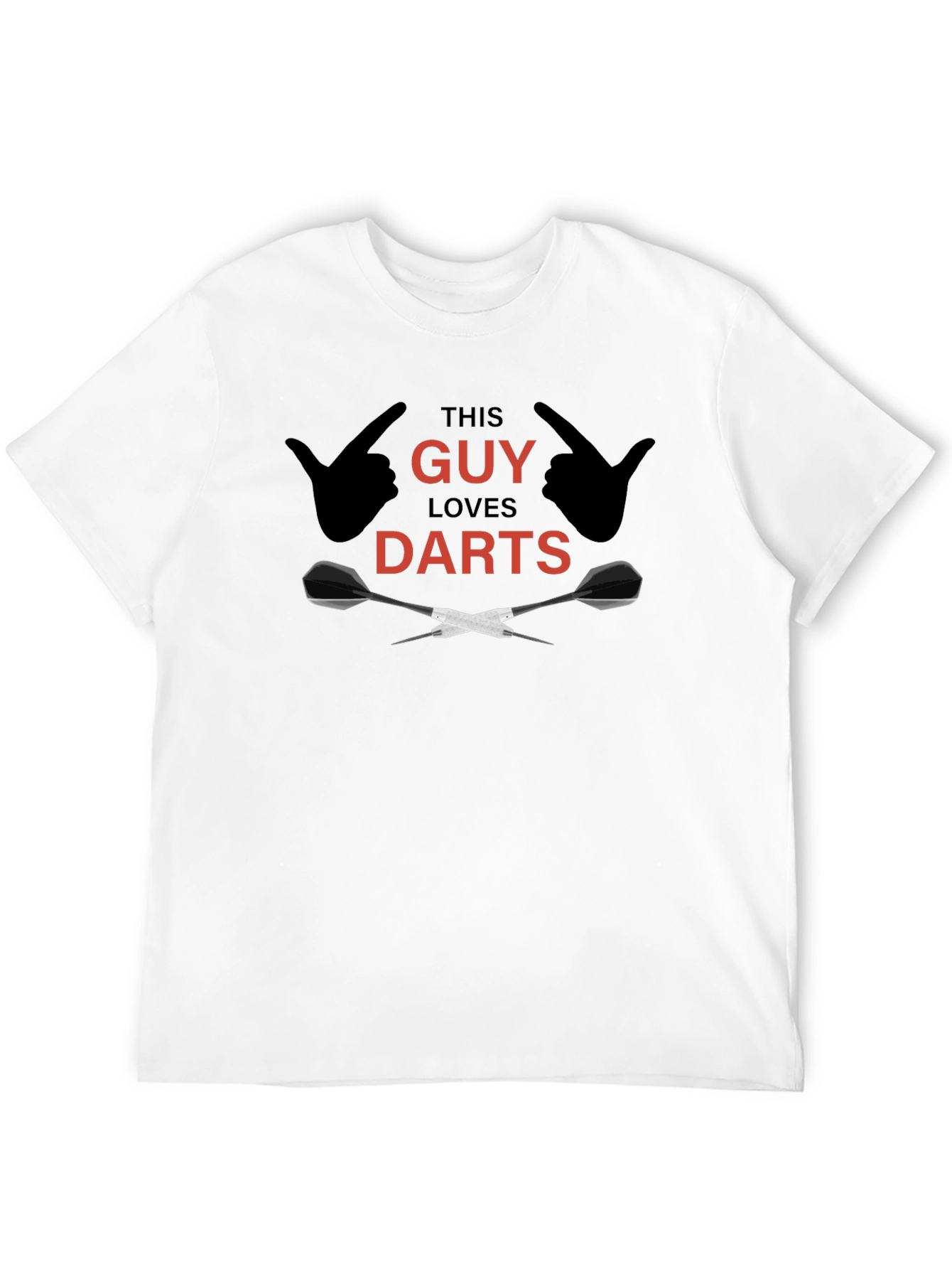 This Guy Loves Darts Black T-Shirt