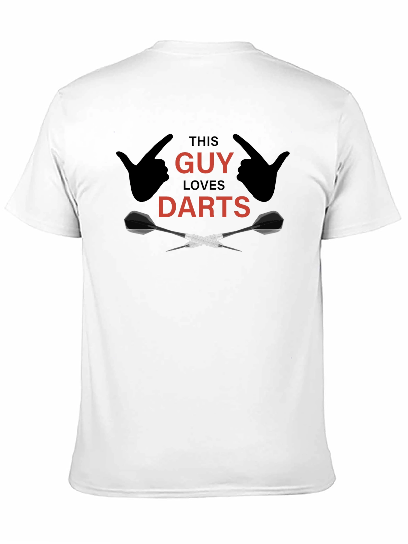 This Guy Loves Darts Black T-Shirt