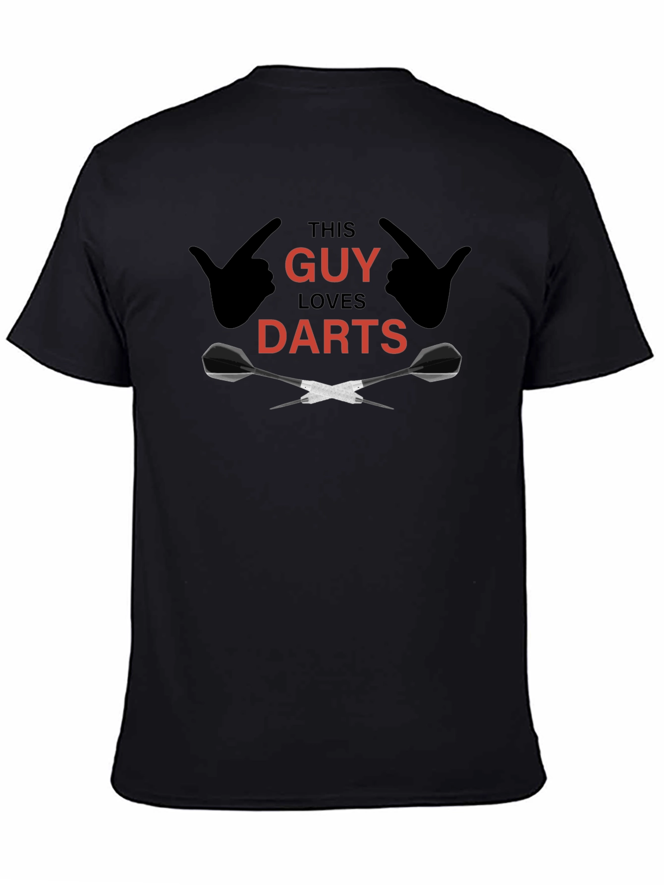 This Guy Loves Darts Black T-Shirt