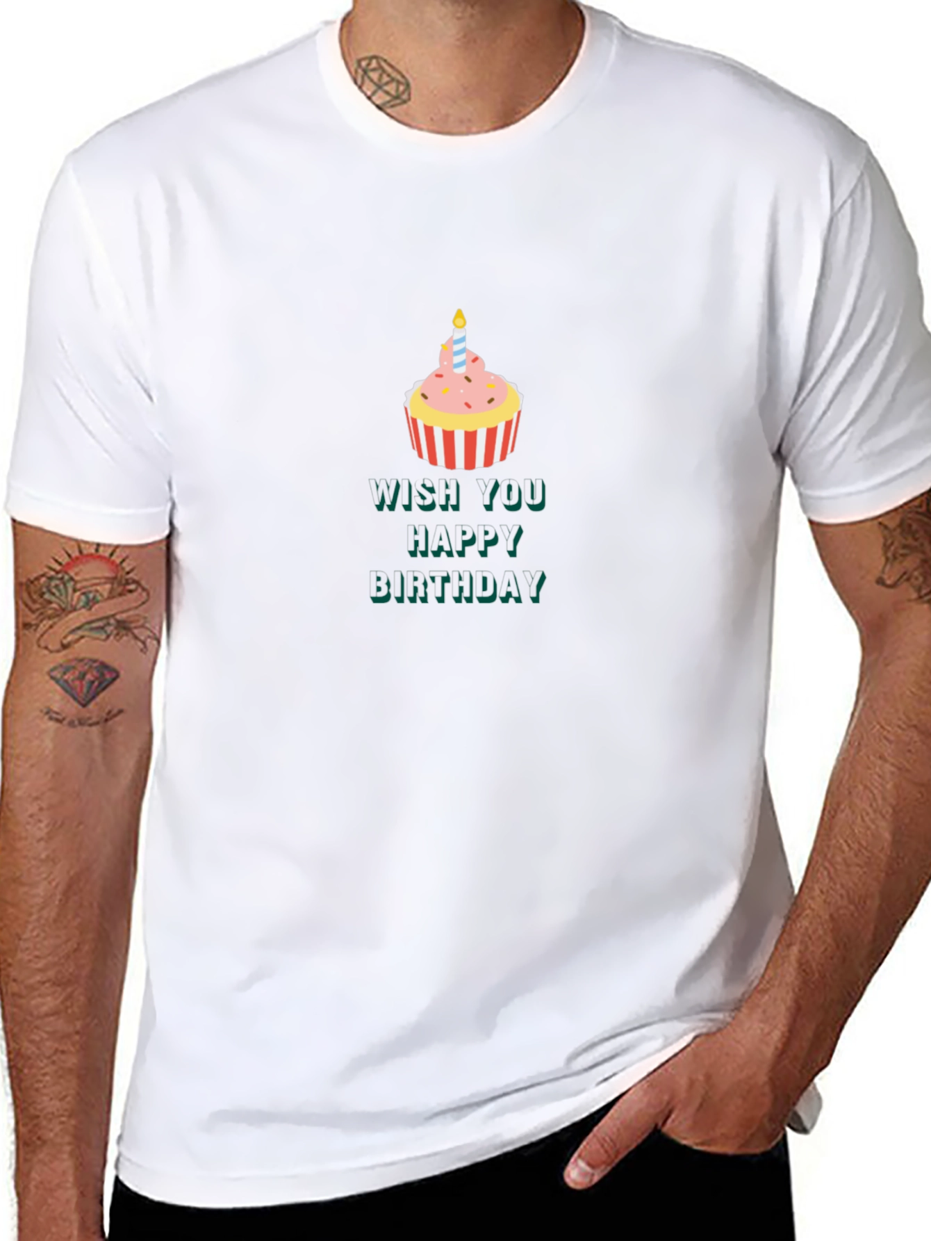 Birthday Cupcake T-Shirt - Wish You Happy Birthday