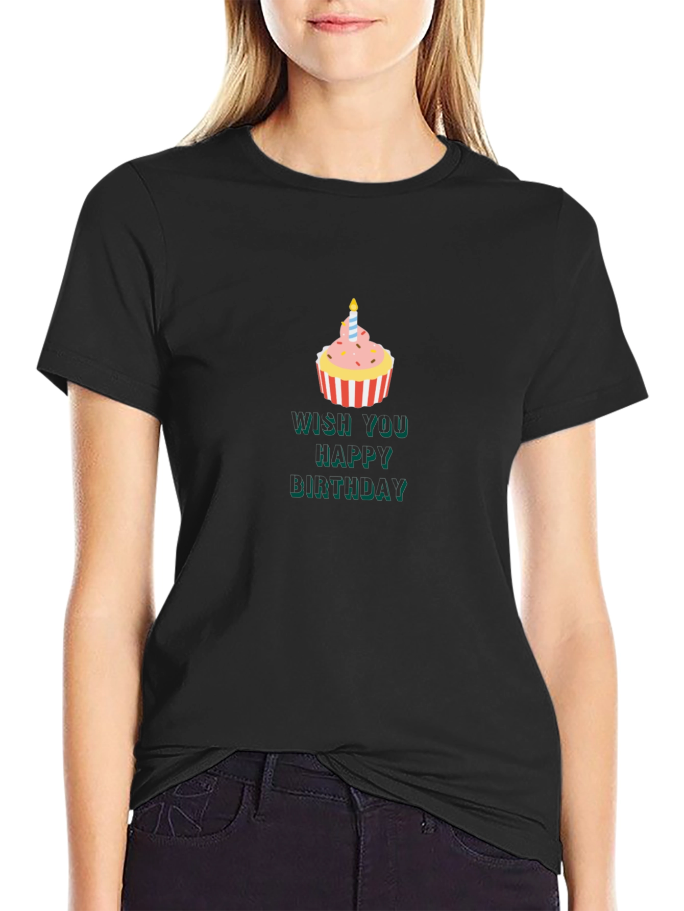 Birthday Cupcake T-Shirt - Wish You Happy Birthday