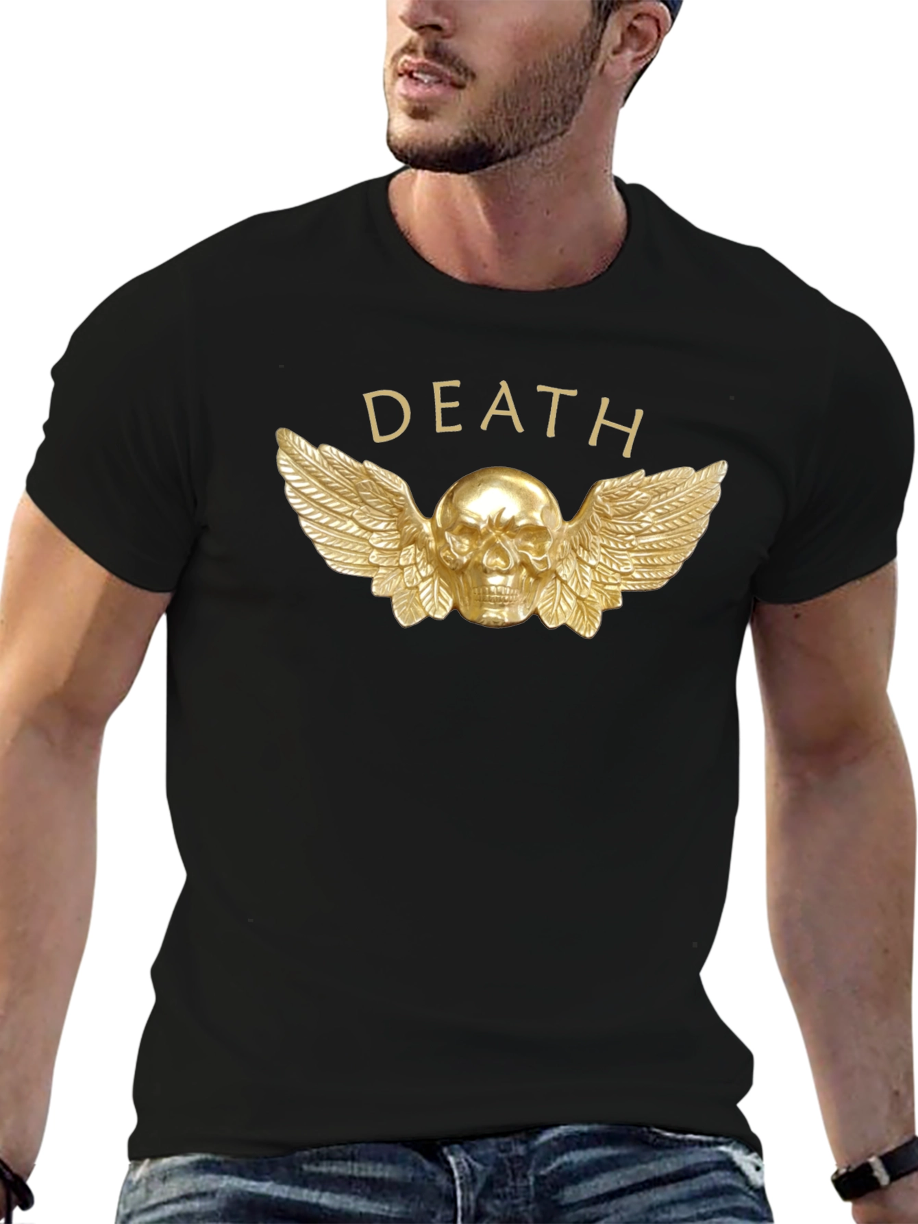 Death Skull Wings Graphic T-Shirt