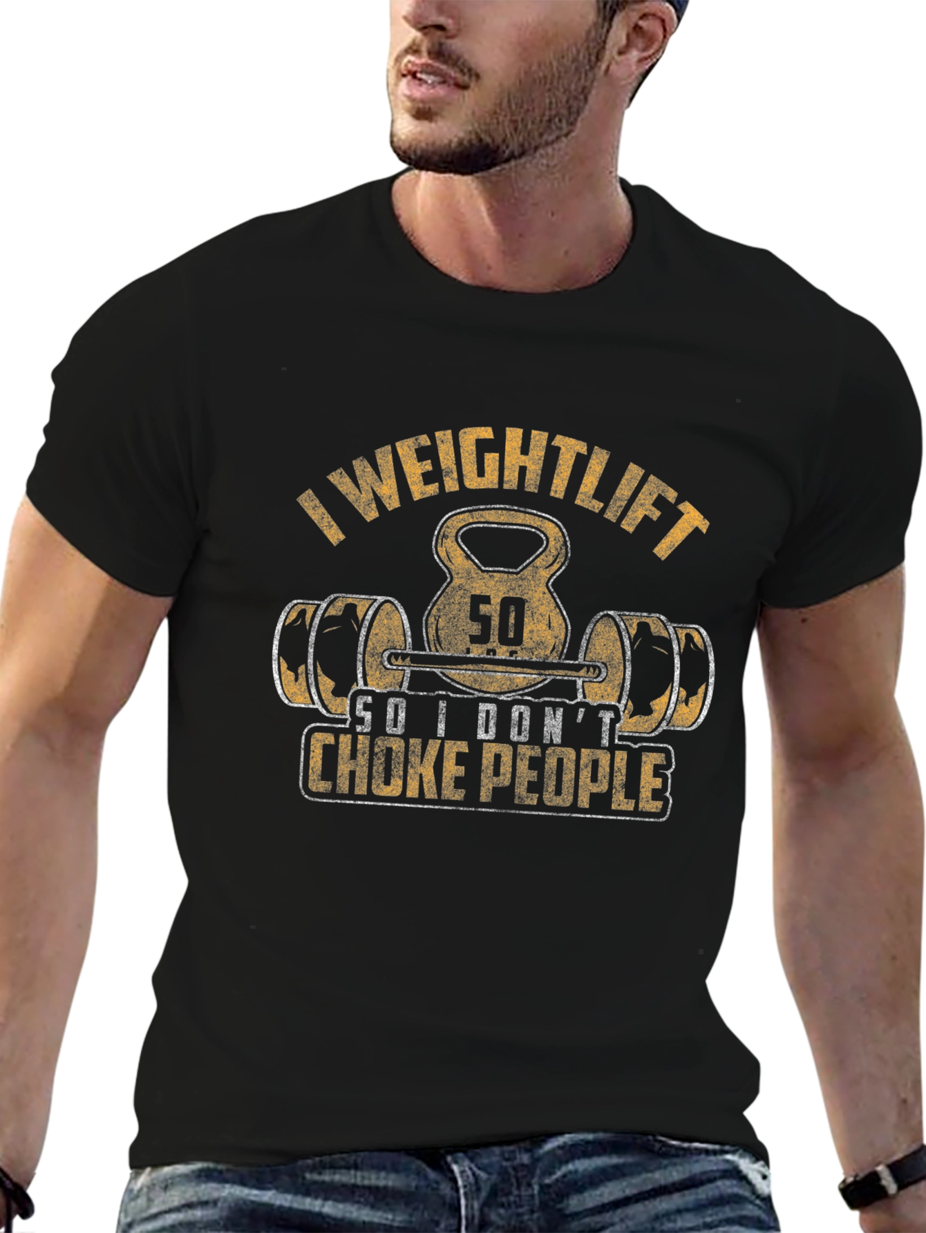 I Weightlift So I Dont Choke People Funny T-Shirt