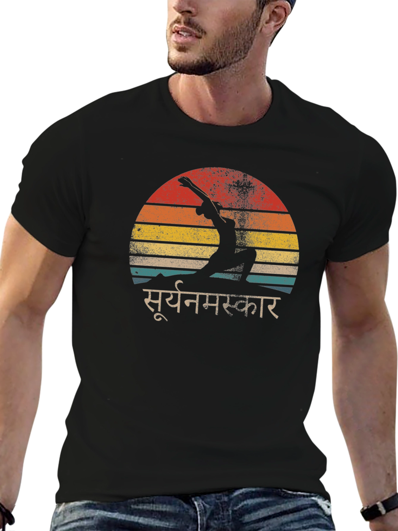 Yoga Sun Salutation Graphic T-Shirt