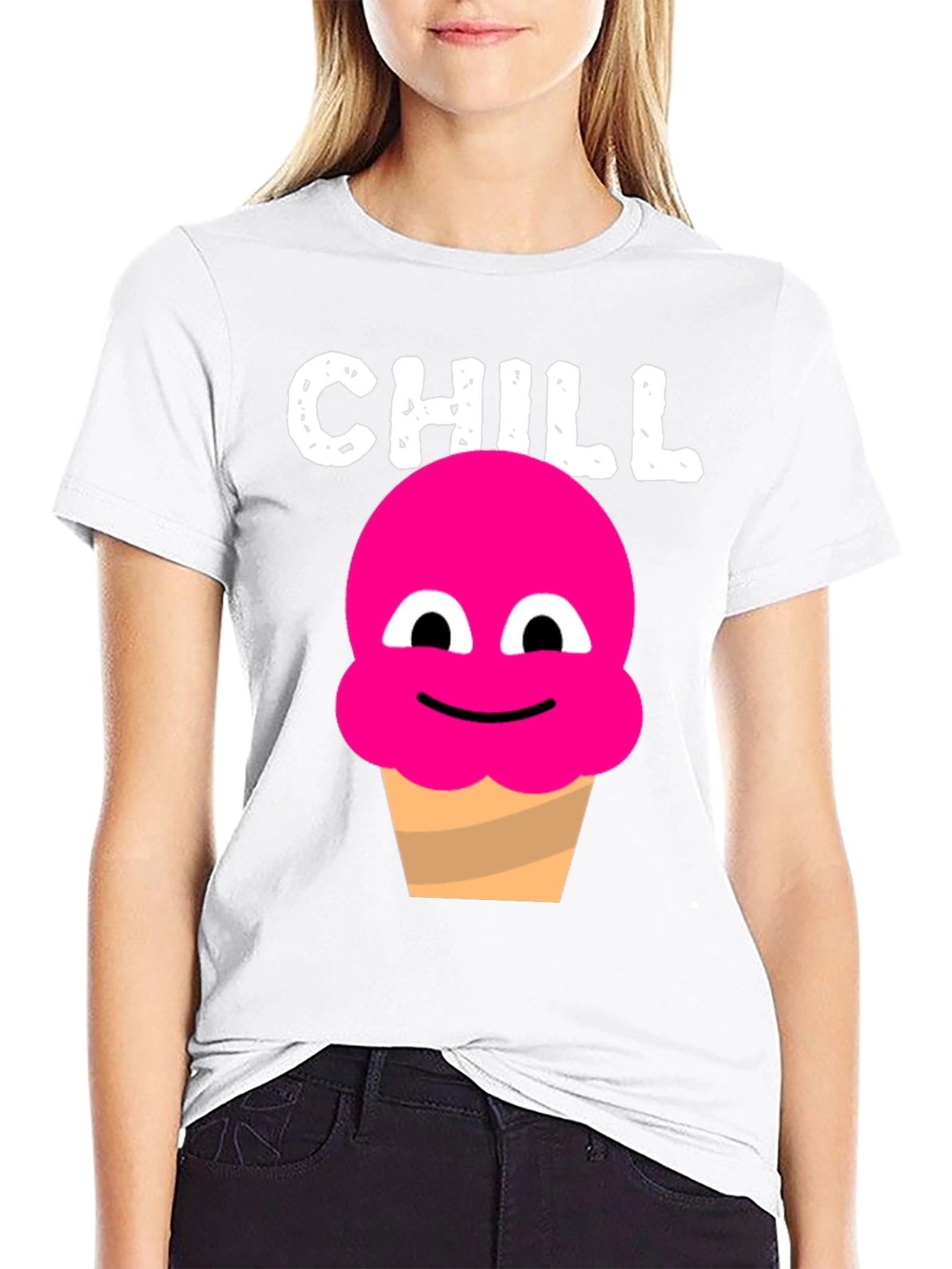 Chill Ice Cream Graphic Tee - Novelty T-Shirt