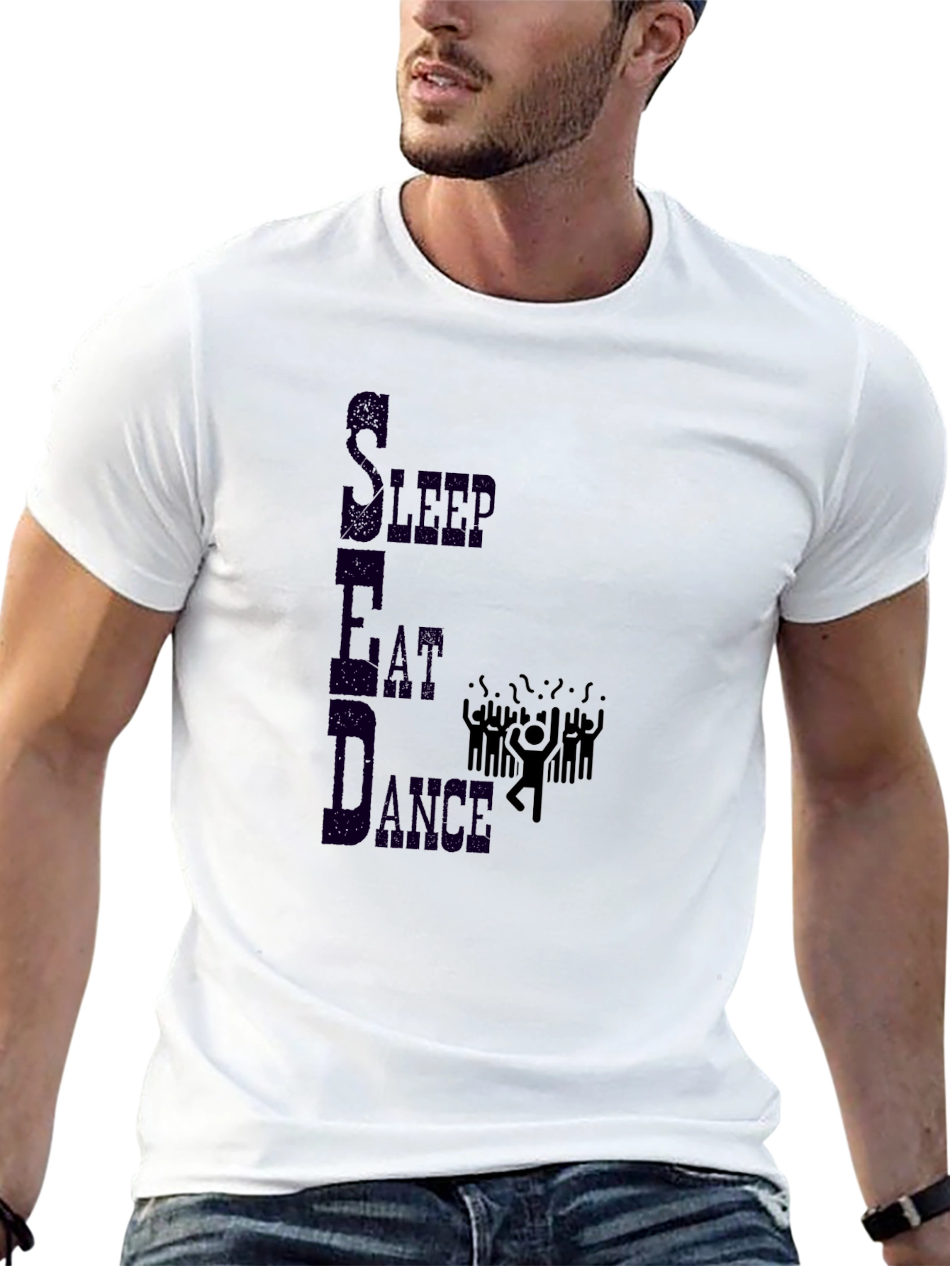 Eat Sleep Dance Graphic Tee - Black Casual T-Shirt