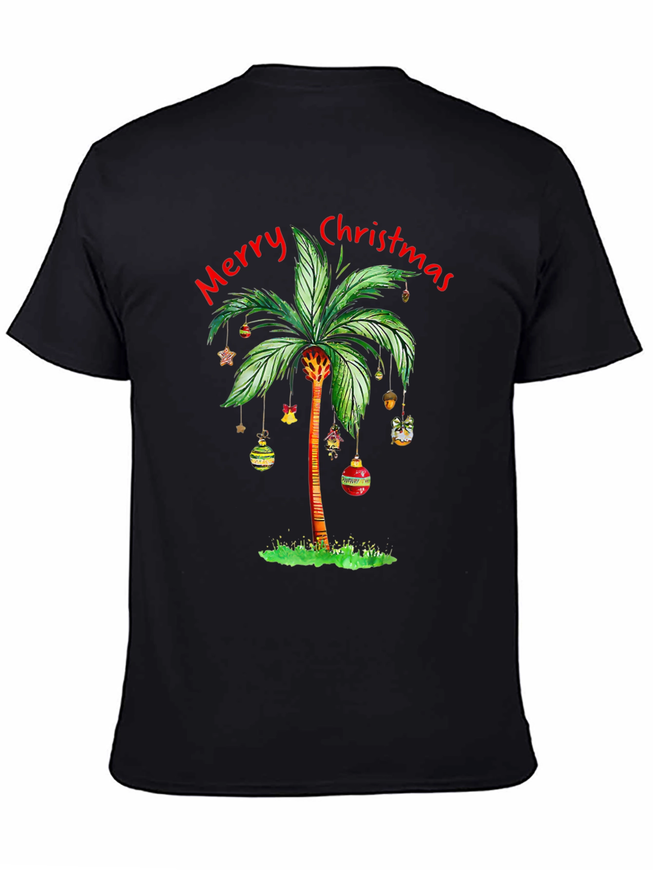 Tropical Christmas Palm Tree T-Shirt