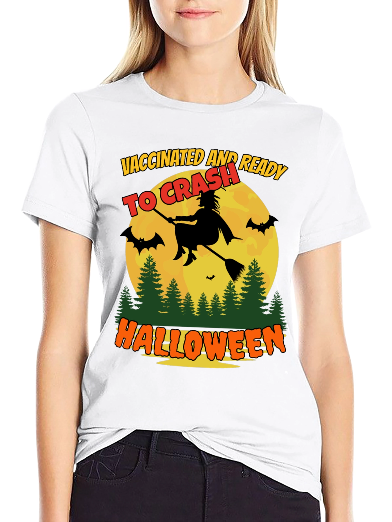 Vaccinated and Ready To Crash Halloween T-Shirt