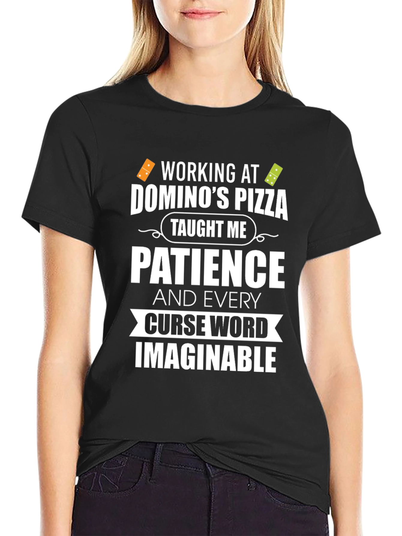Dominos Pizza Patience Curse Word T-Shirt