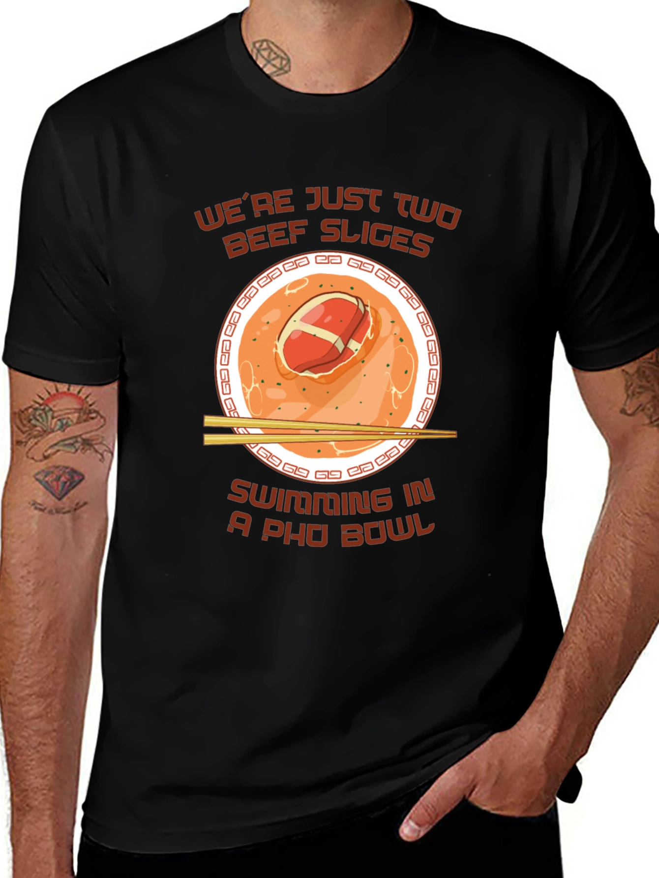 Pho Bowl T-Shirt - Were Just Two Beef Slices