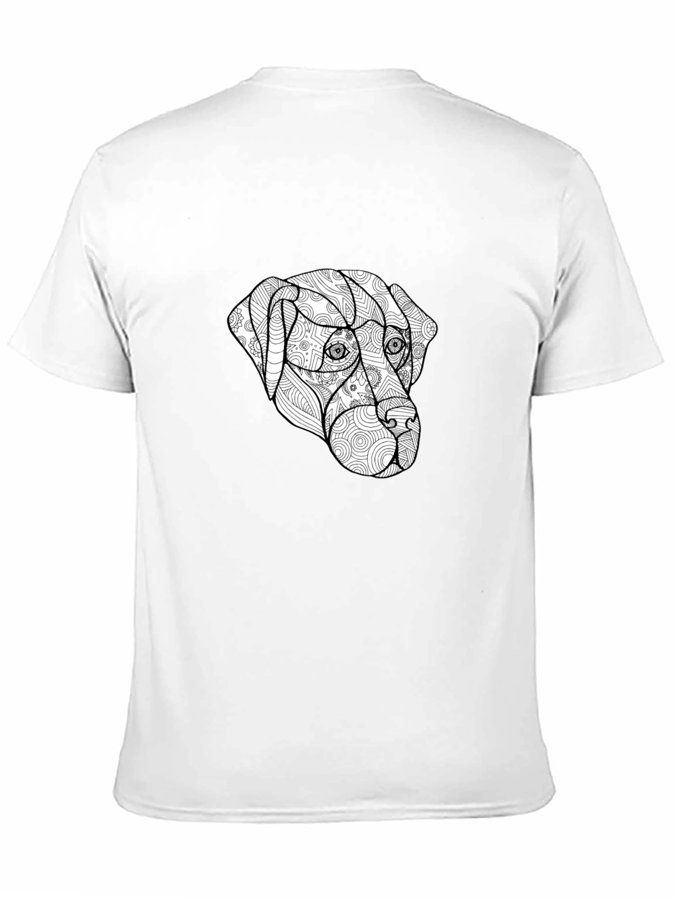 Dog Zentangle T-Shirt - Black