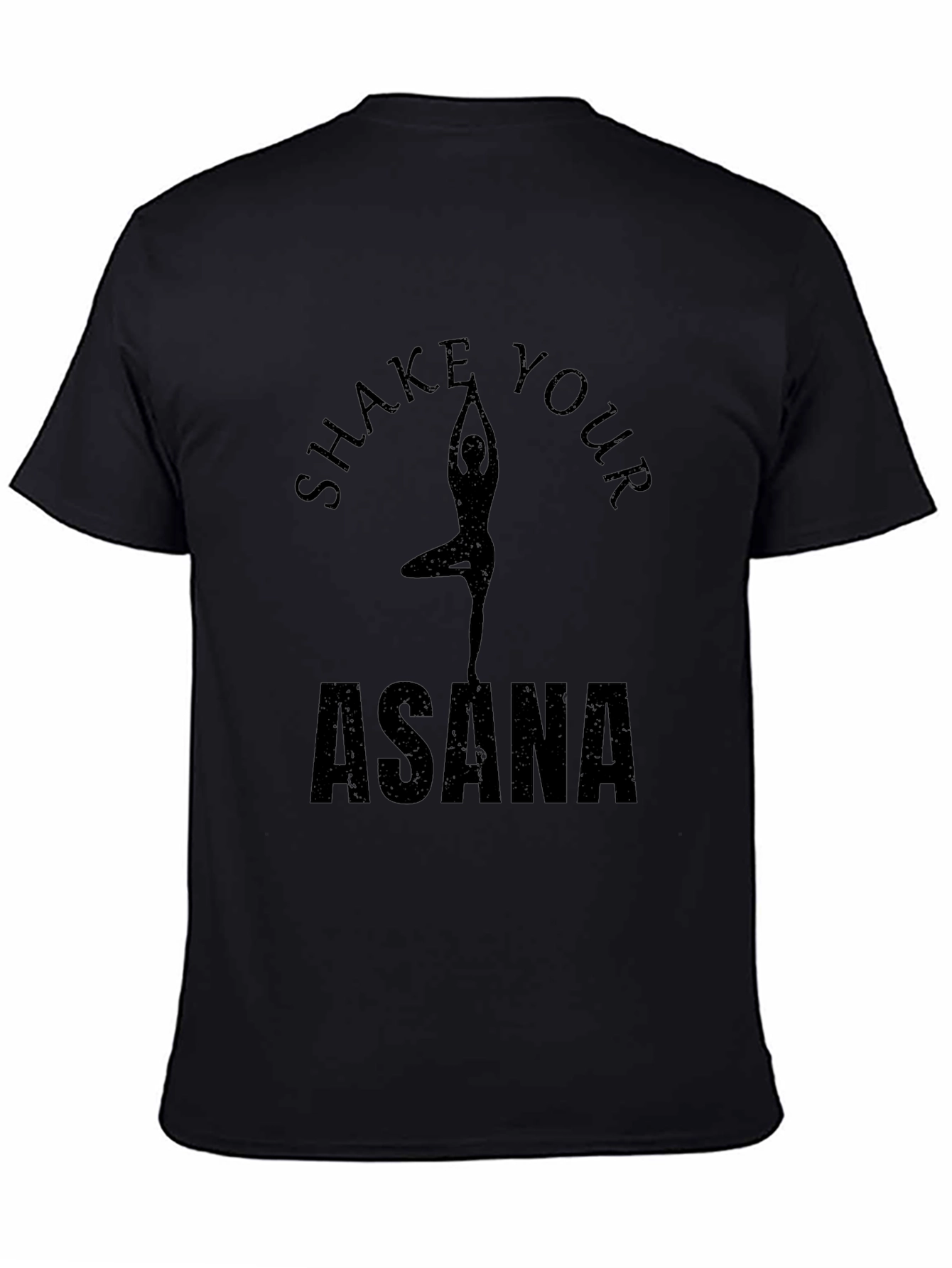 Shake Your Asana Black Yoga Graphic Tee