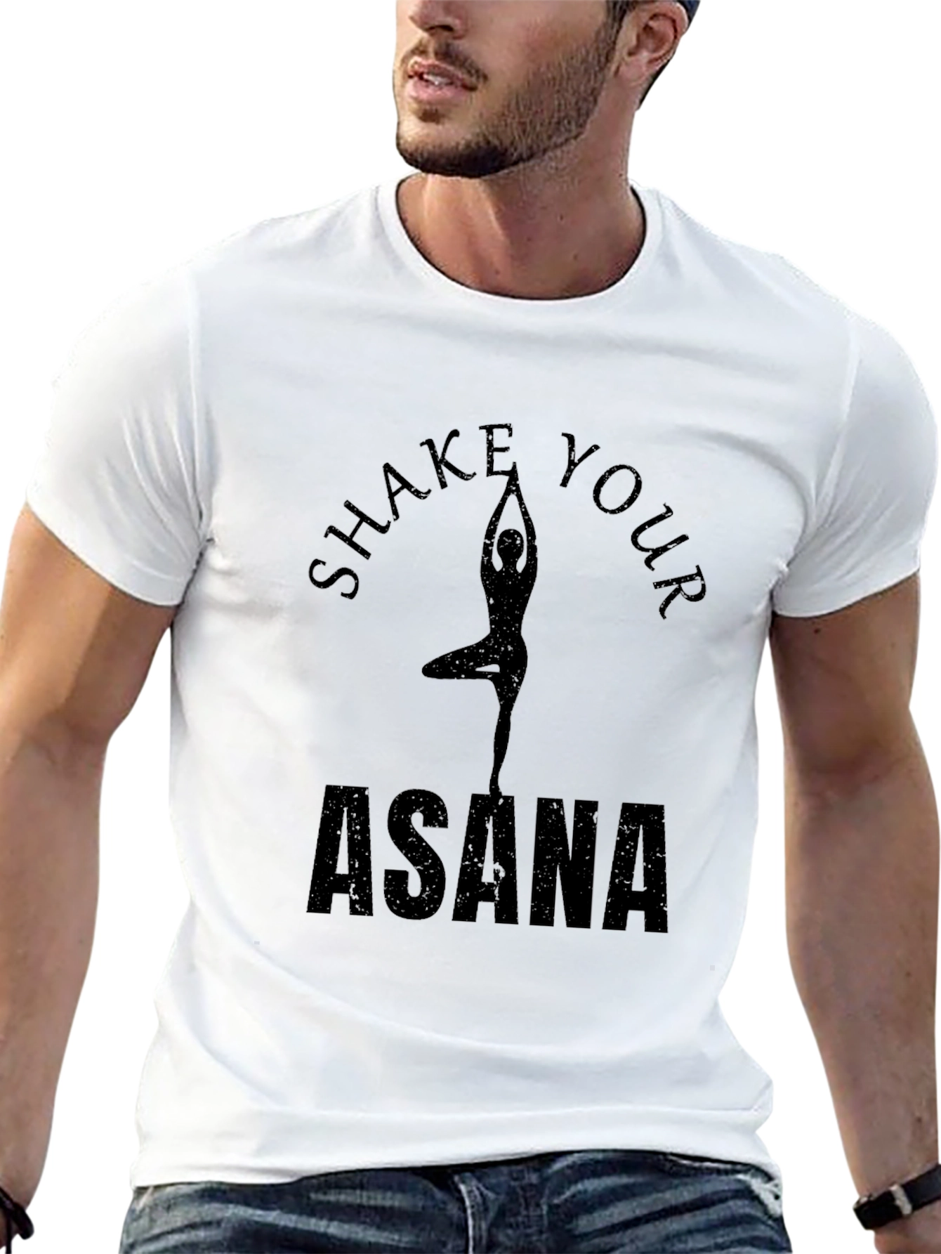 Shake Your Asana Black Yoga Graphic Tee
