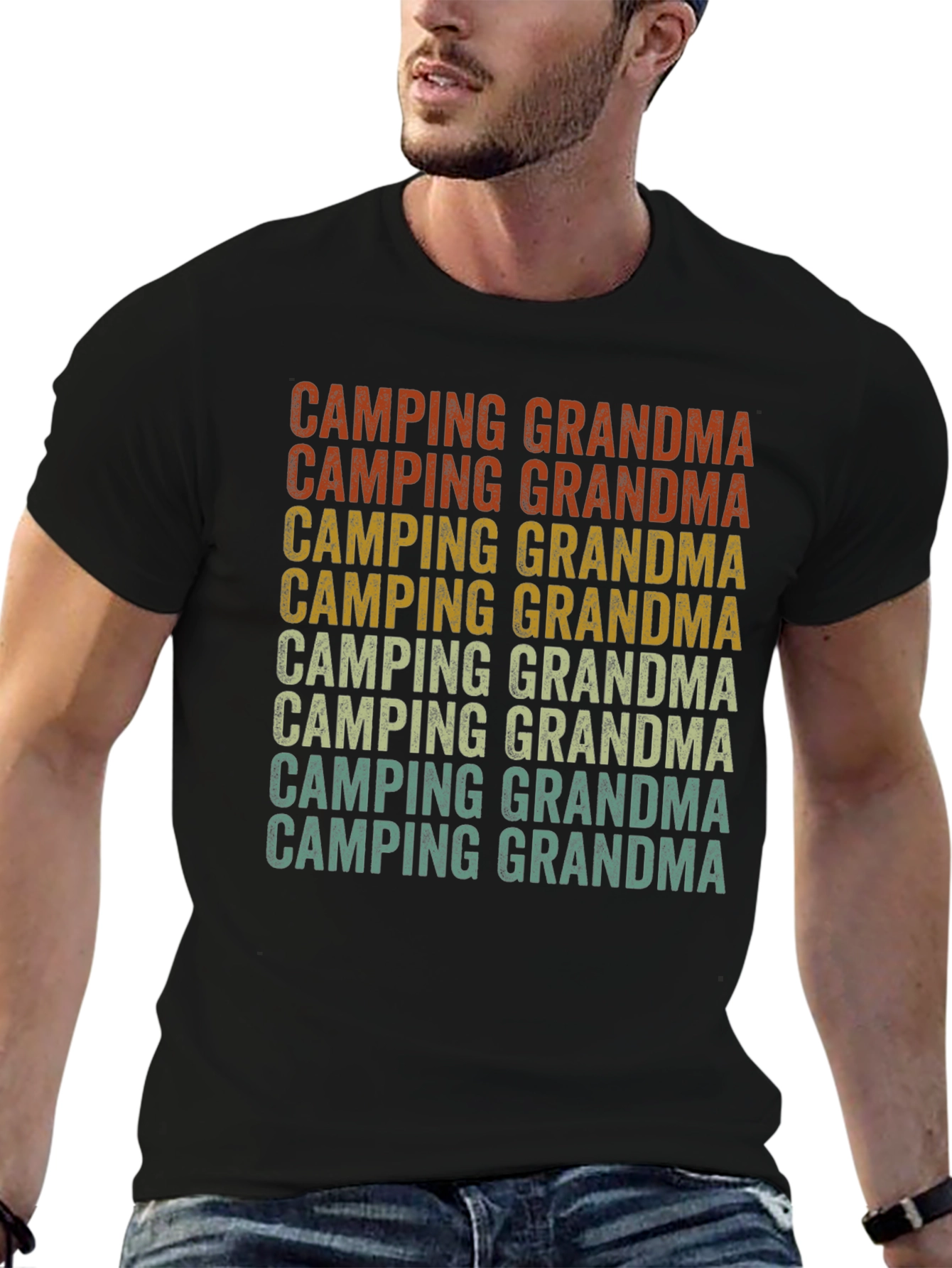 Camping Grandma Retro T-Shirt