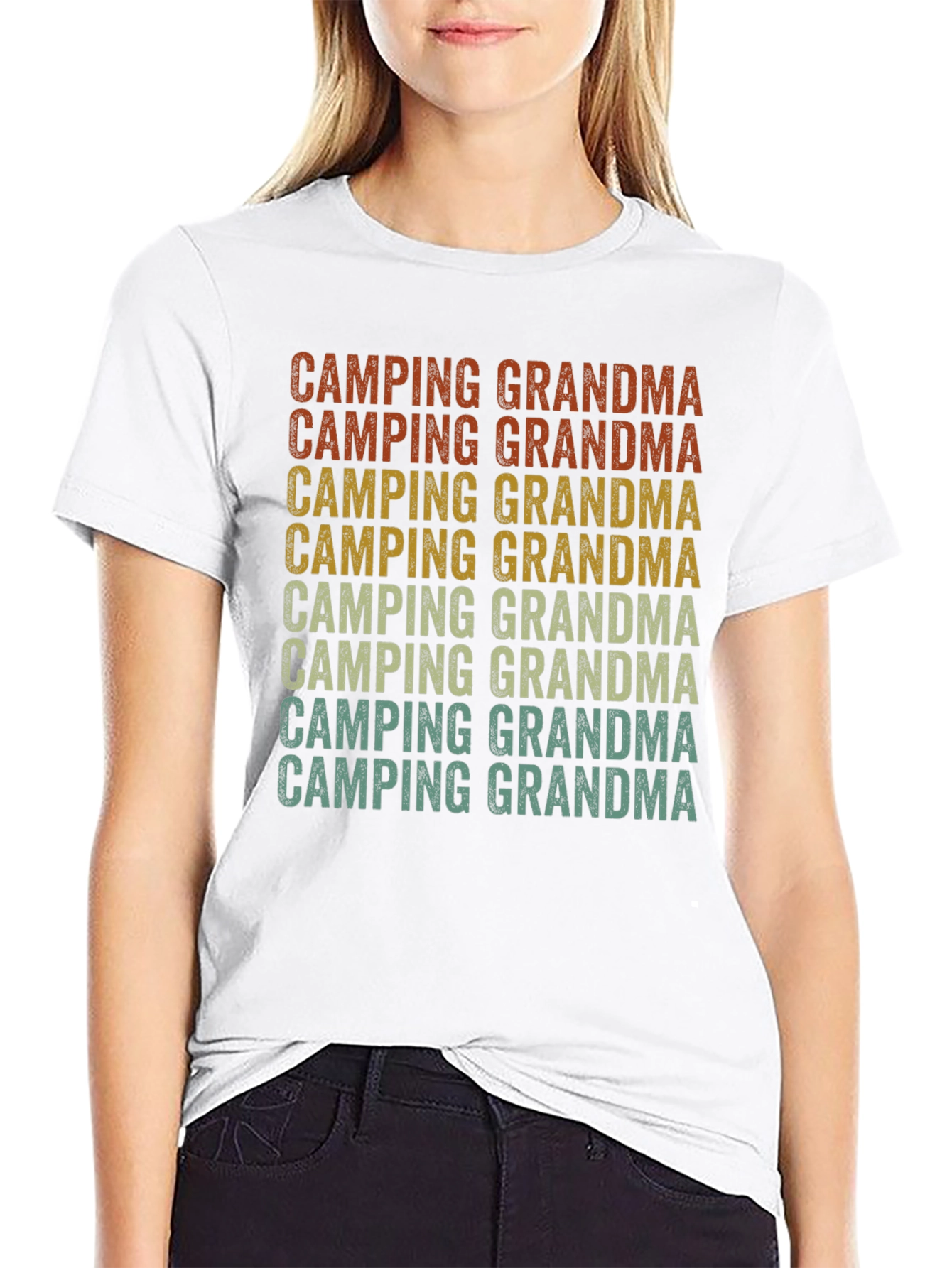 Camping Grandma Retro T-Shirt