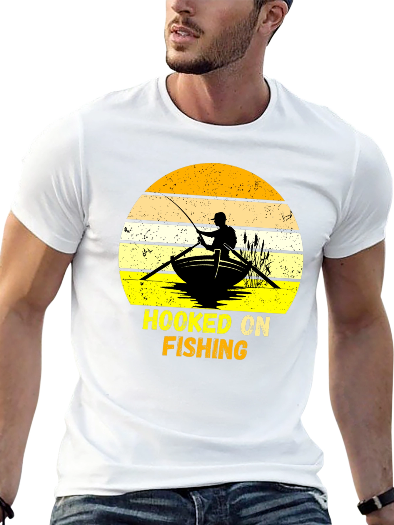 Hooked On Fishing Graphic T-Shirt