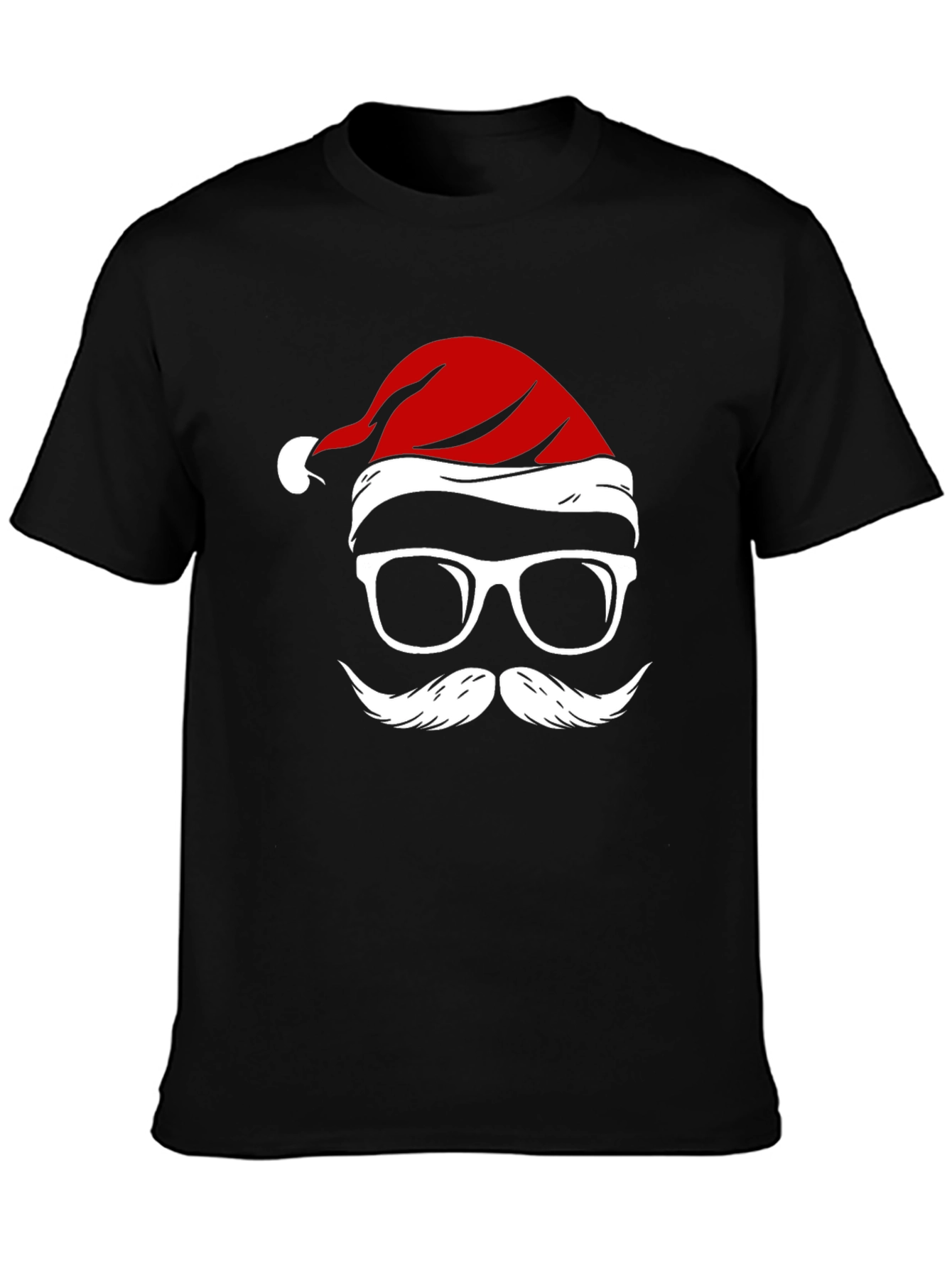 Festive Santa Graphic Tee - Holiday Cheer