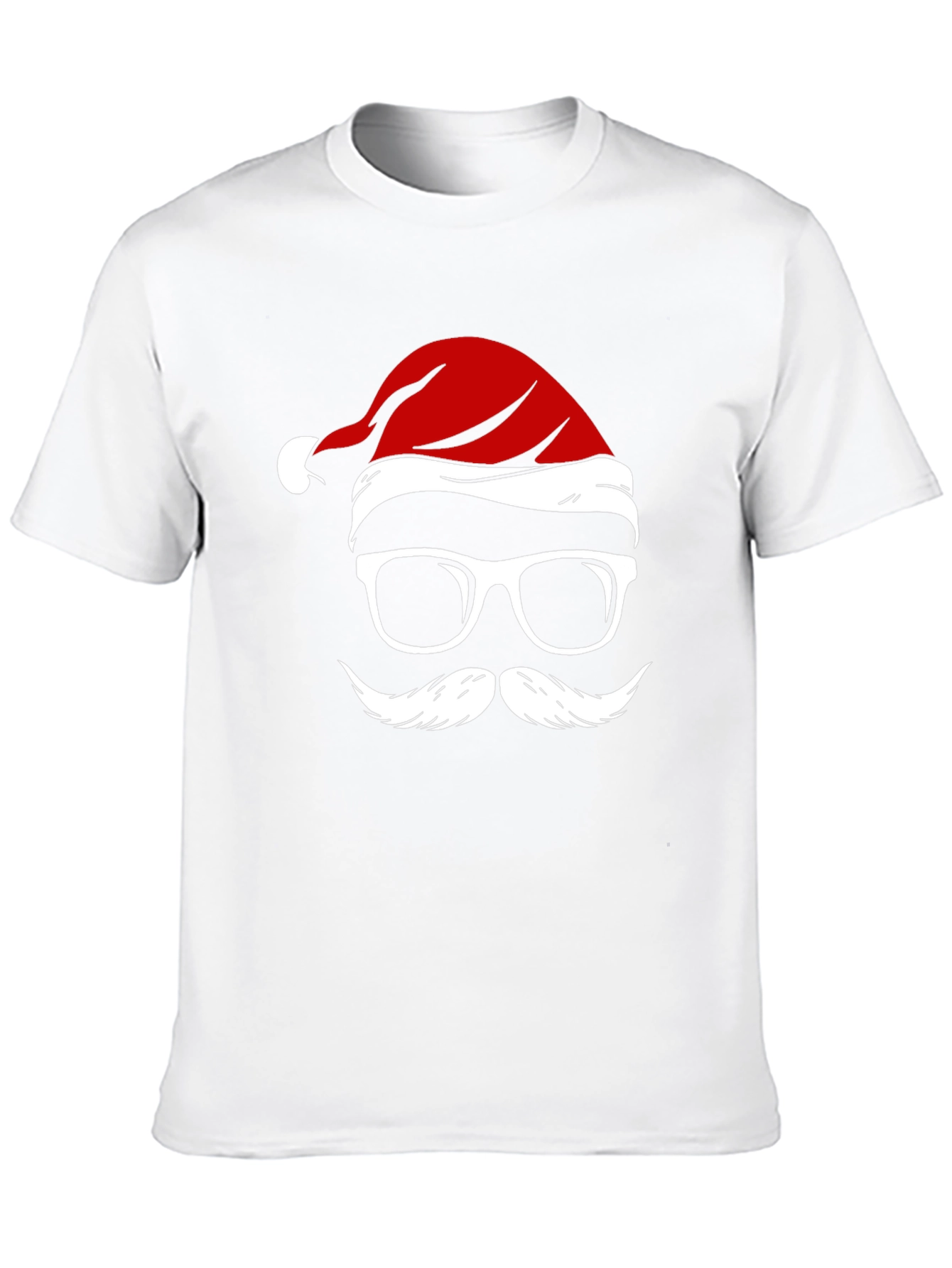 Festive Santa Graphic Tee - Holiday Cheer