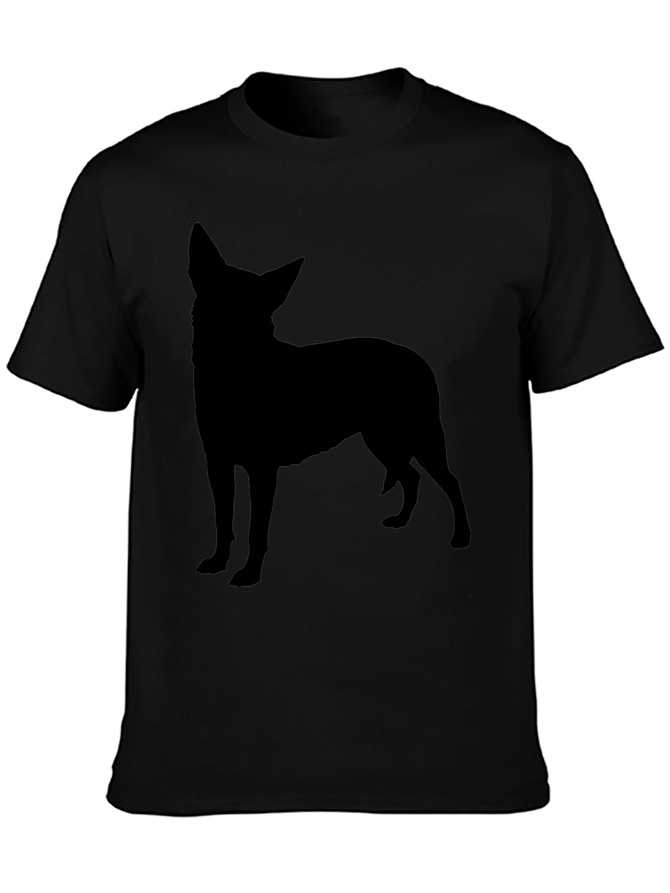 Dog Silhouette Black T-Shirt