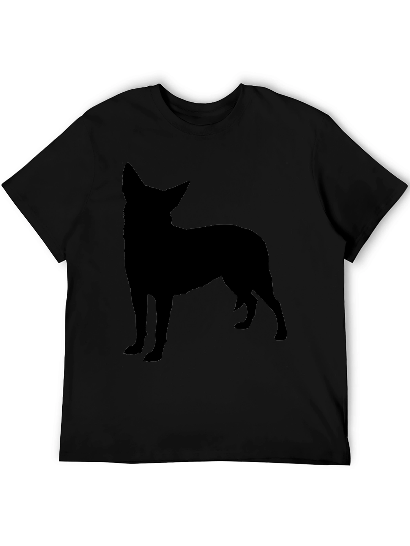 Dog Silhouette Black T-Shirt