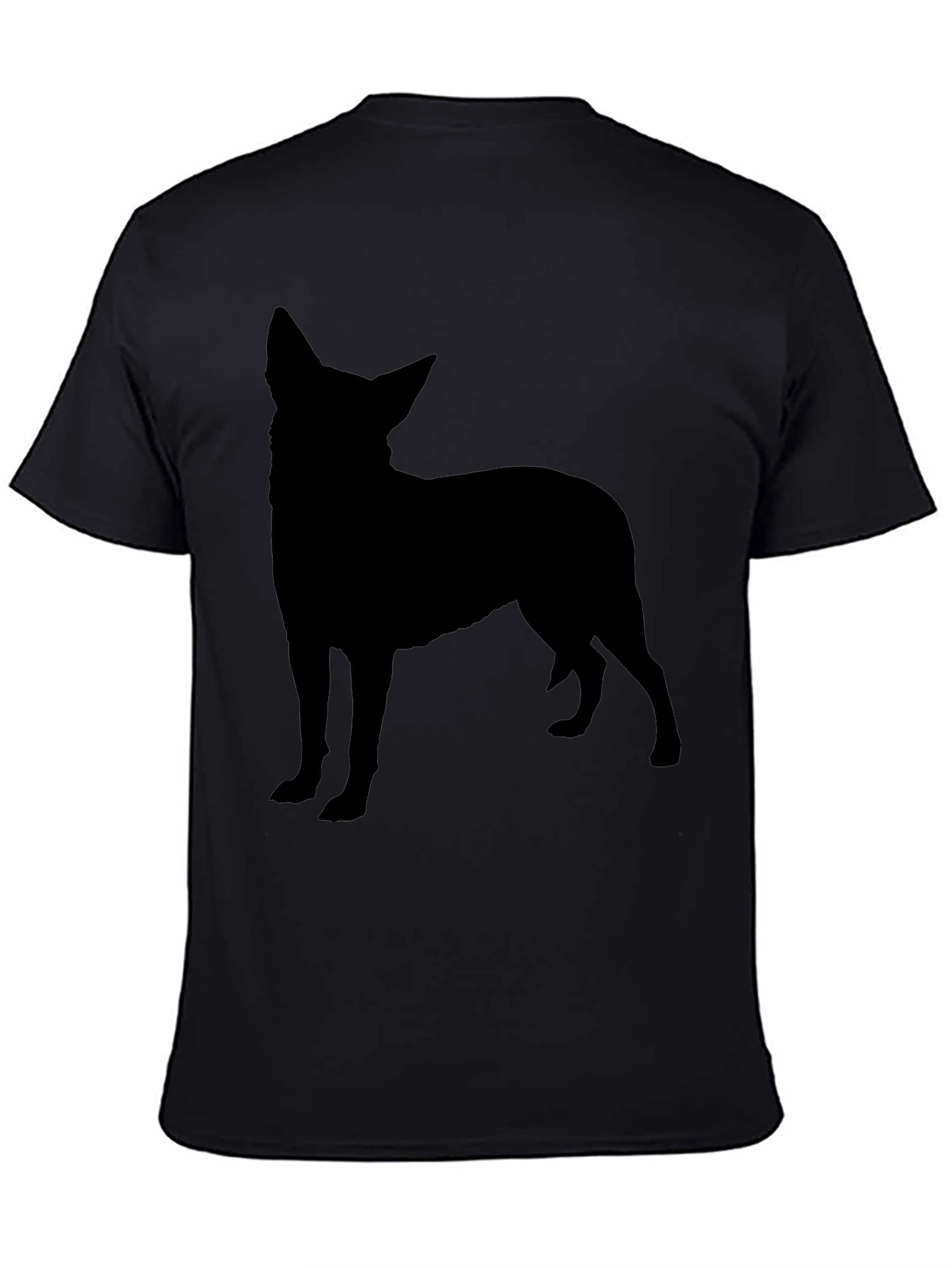 Dog Silhouette Black T-Shirt