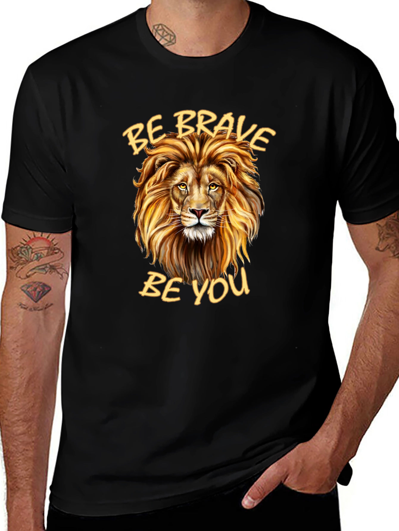 Be Brave Lion Graphic T-Shirt