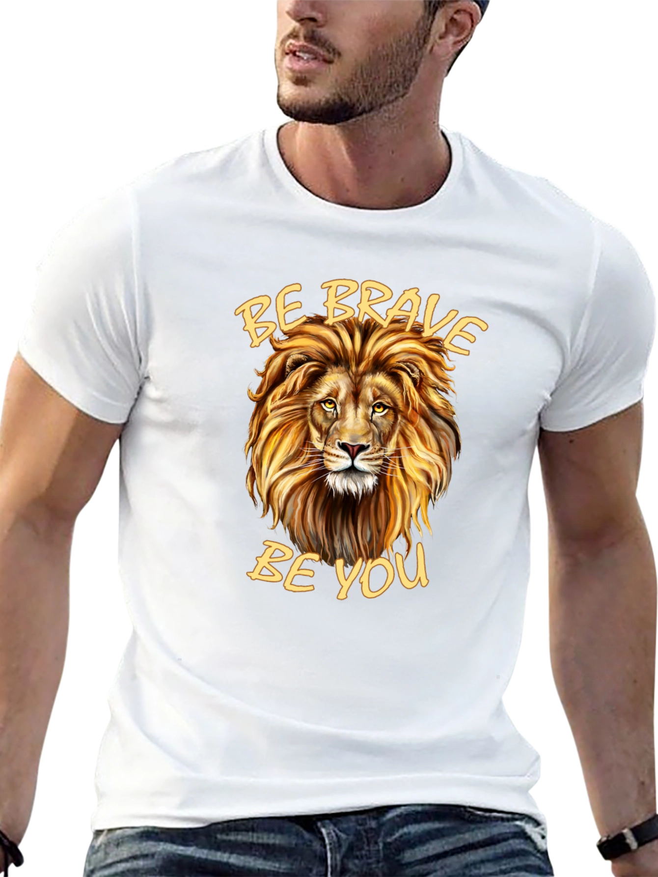 Be Brave Lion Graphic T-Shirt