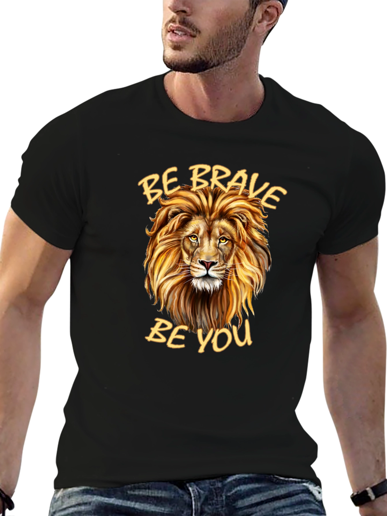 Be Brave Lion Graphic T-Shirt