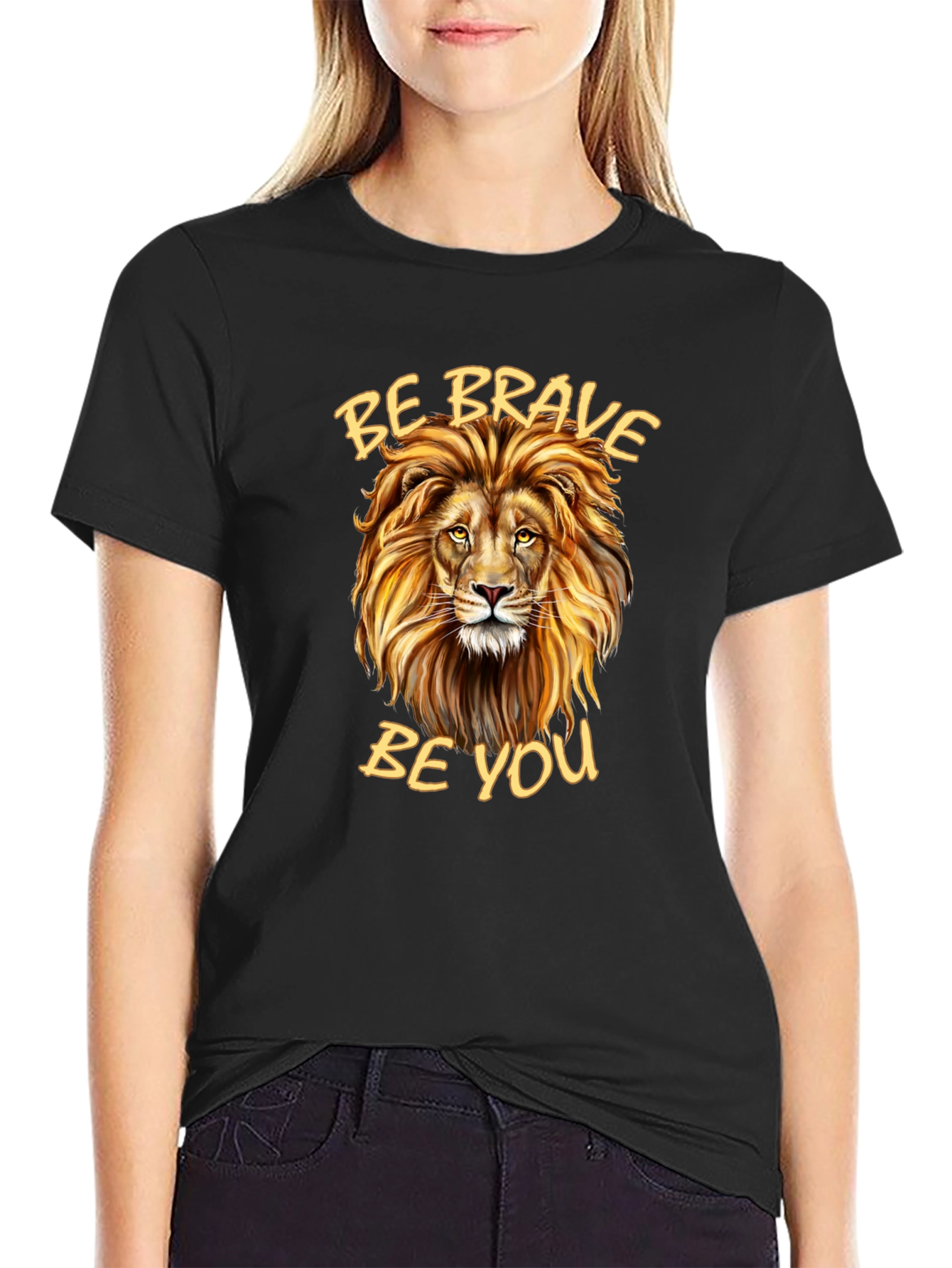 Be Brave Lion Graphic T-Shirt