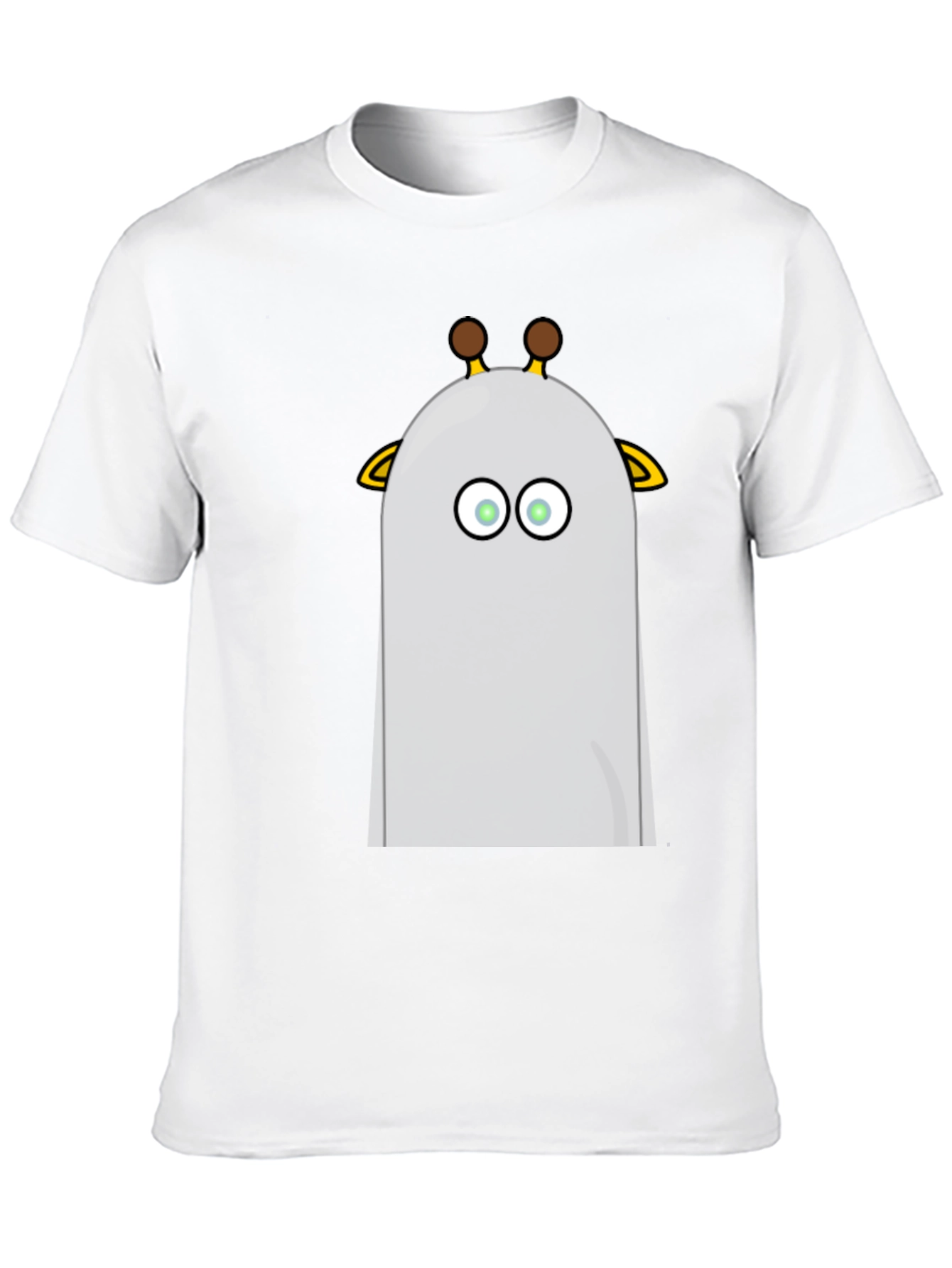 Funny Giraffe Cartoon Graphic Black T-Shirt