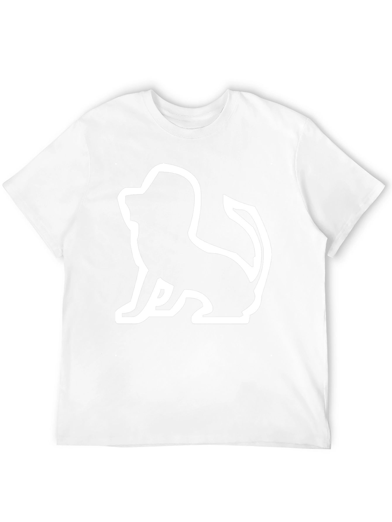 Lion Silhouette Graphic Tee - Black Cotton Blend