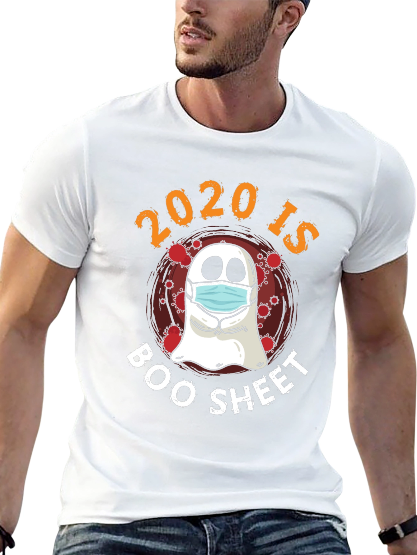 2020 Boo Sheet Halloween Ghost Mask Tee