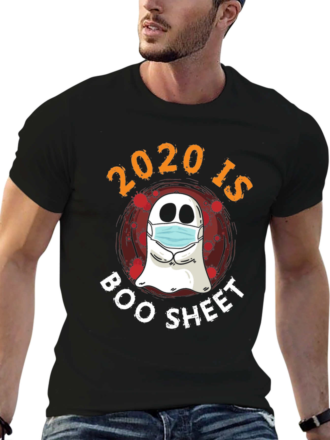 2020 Boo Sheet Halloween Ghost Mask Tee