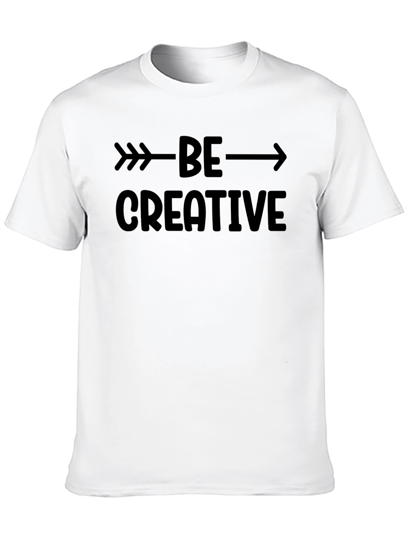 Be Creative Graphic Tee - Black Cotton T-Shirt