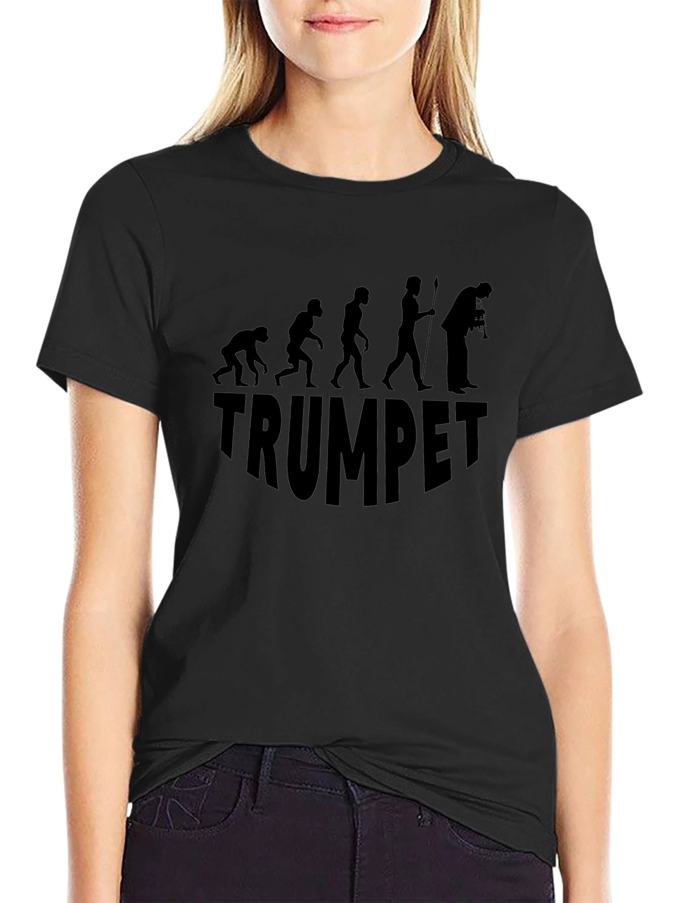 Evolution of Trumpet Black Graphic Tee