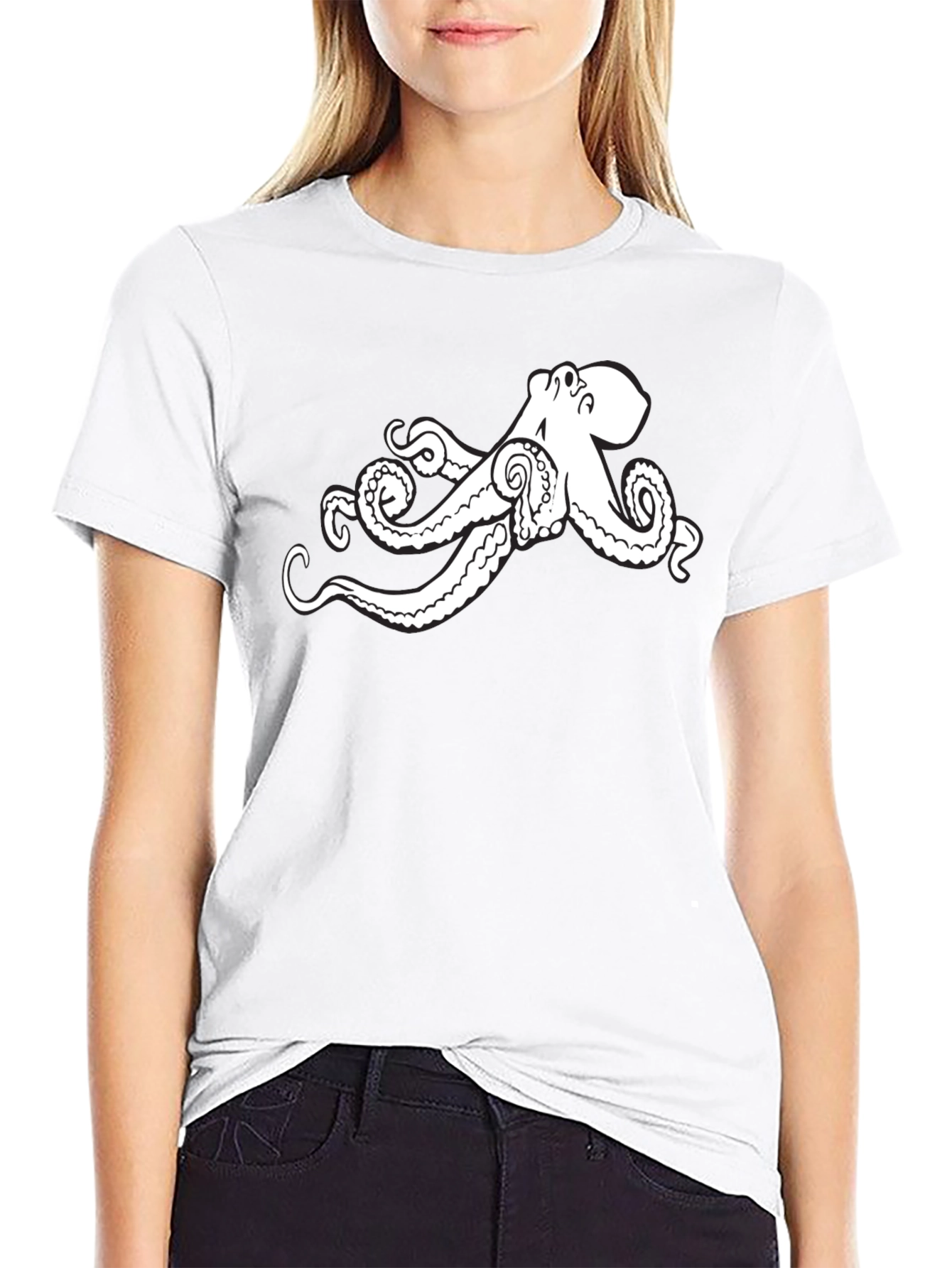 Black Octopus T-Shirt - Unique Graphic Tee