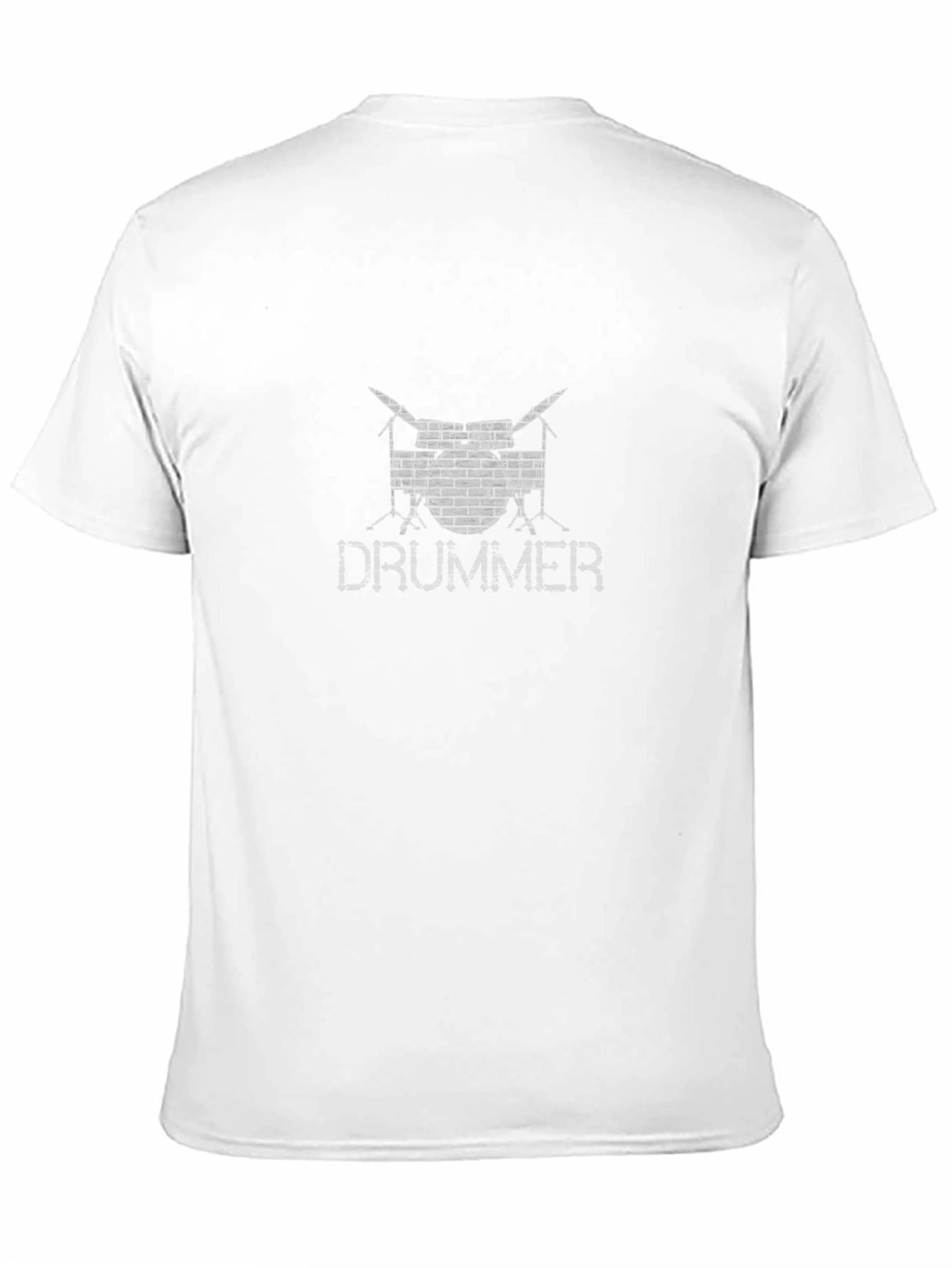 Brick Drummer Graphic Tee - Rock Band Style