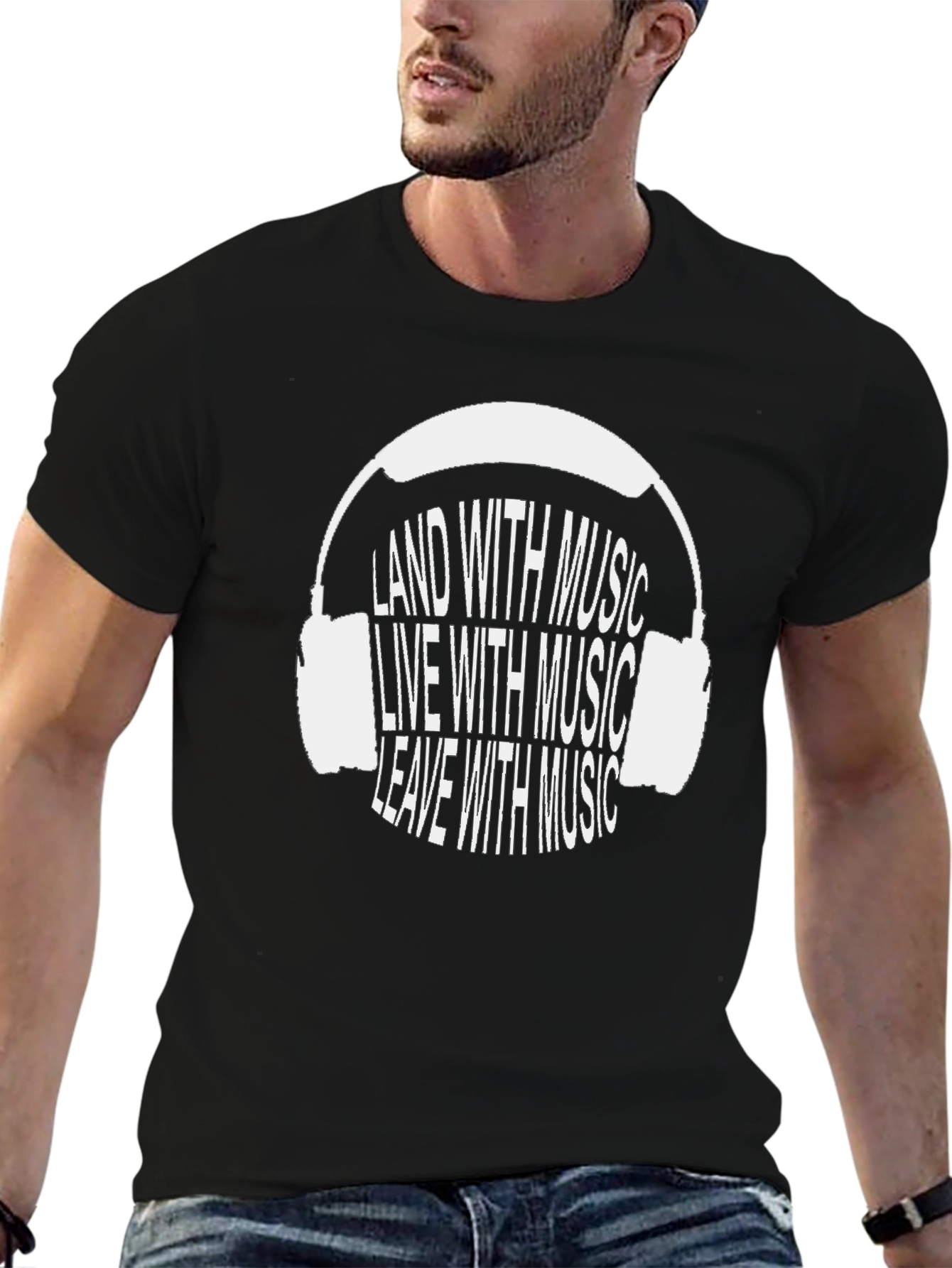 Music Lover Black Graphic Tee
