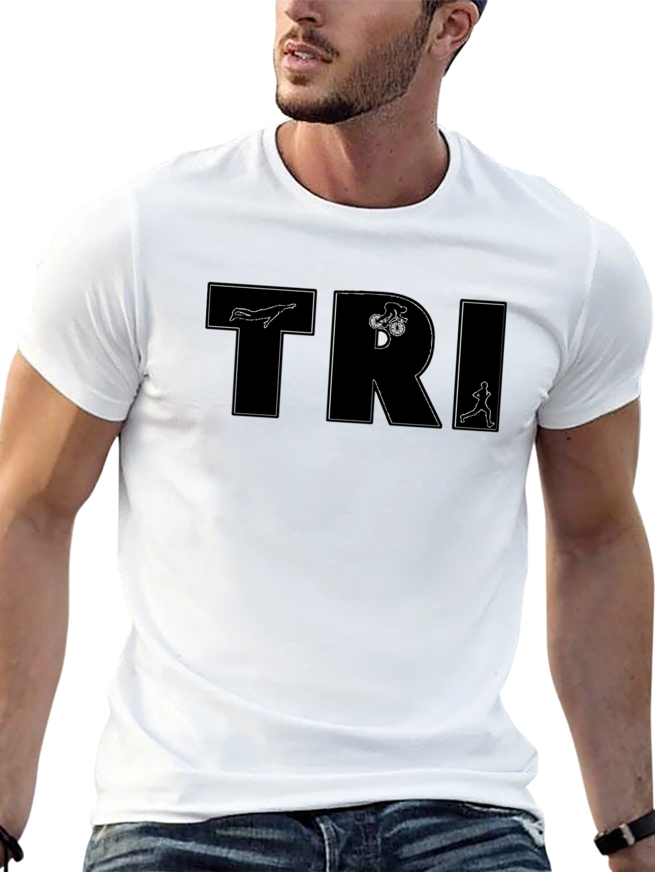 TRI Swim Bike Run Black T-Shirt