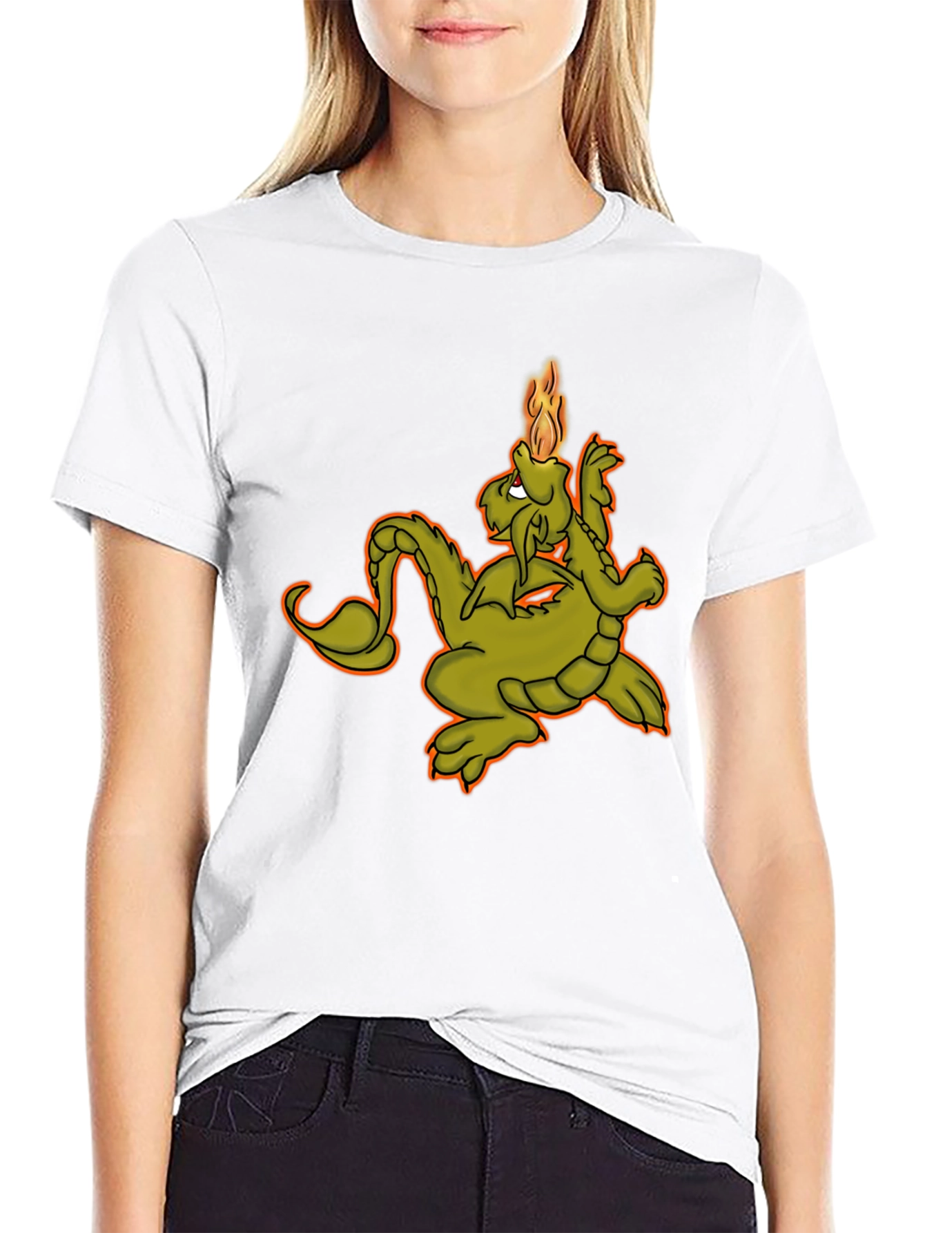 Dragon Fire T-Shirt - Black Graphic Tee