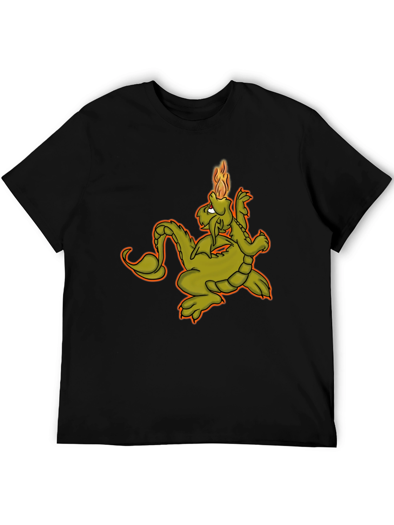 Dragon Fire T-Shirt - Black Graphic Tee