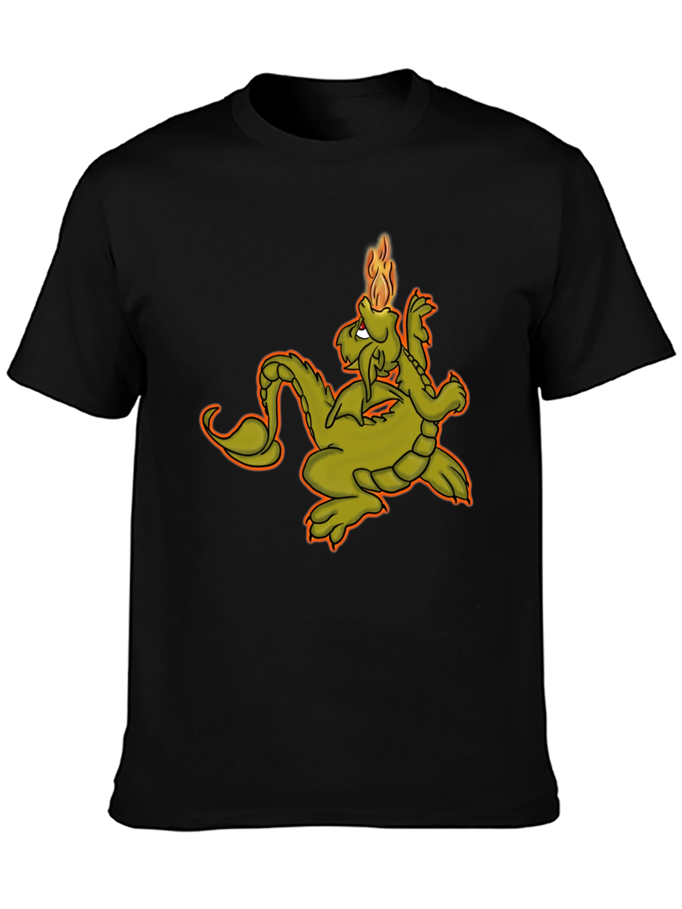 Dragon Fire T-Shirt - Black Graphic Tee
