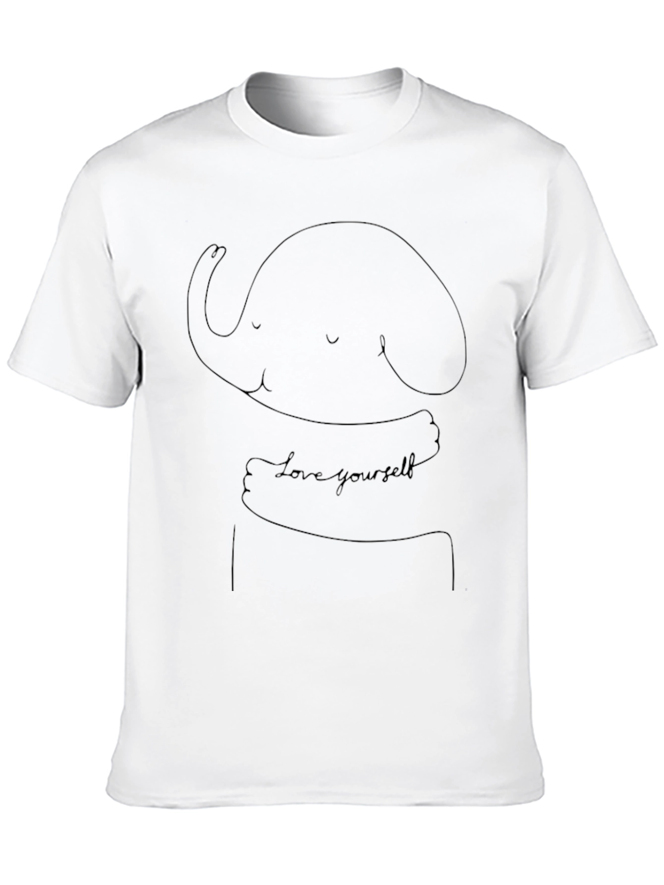 Love Yourself Elephant Black T-Shirt