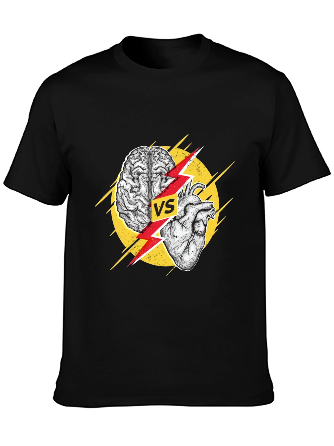 Brain Vs. Heart T-Shirt - Thoughtful Design