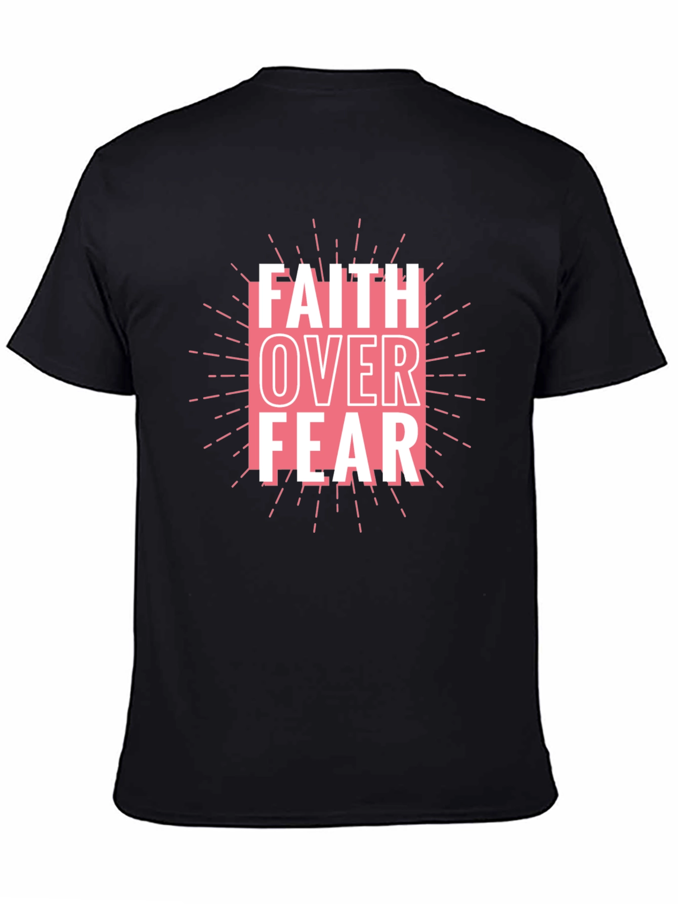 Faith Over Fear Graphic Tee - Black Cotton Blend