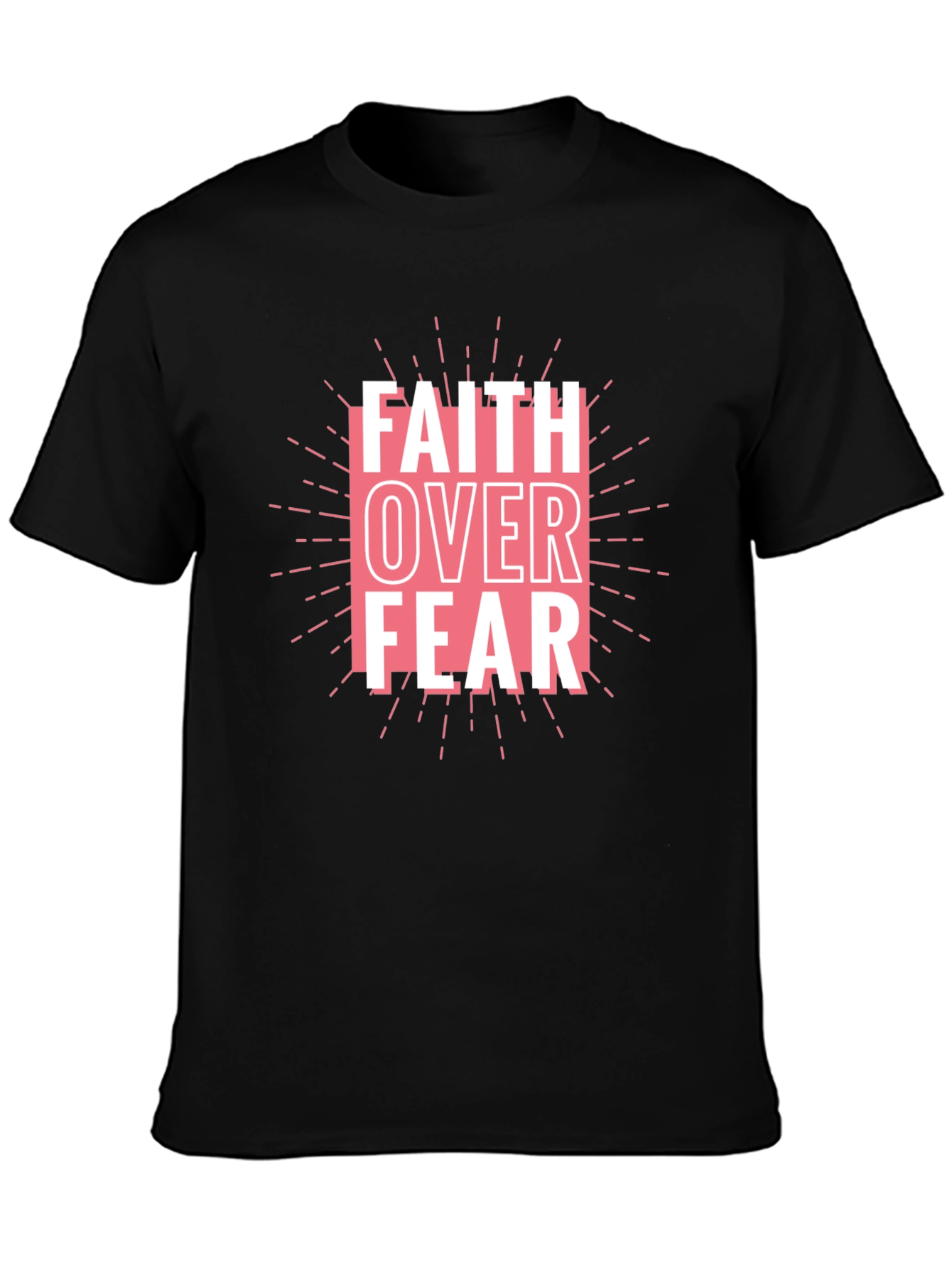 Faith Over Fear Graphic Tee - Black Cotton Blend