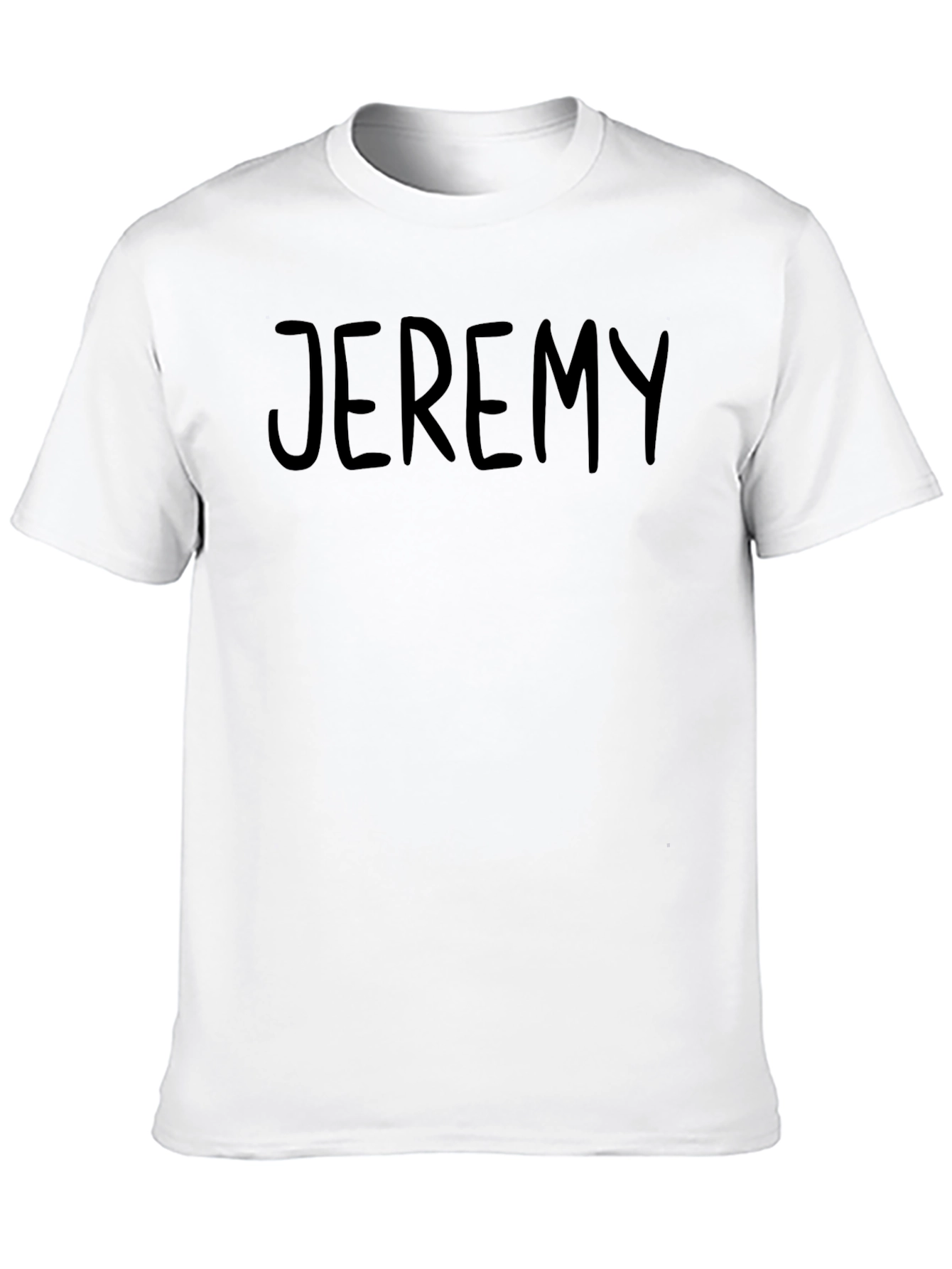JEREMY Print Black Crew Neck T-Shirt