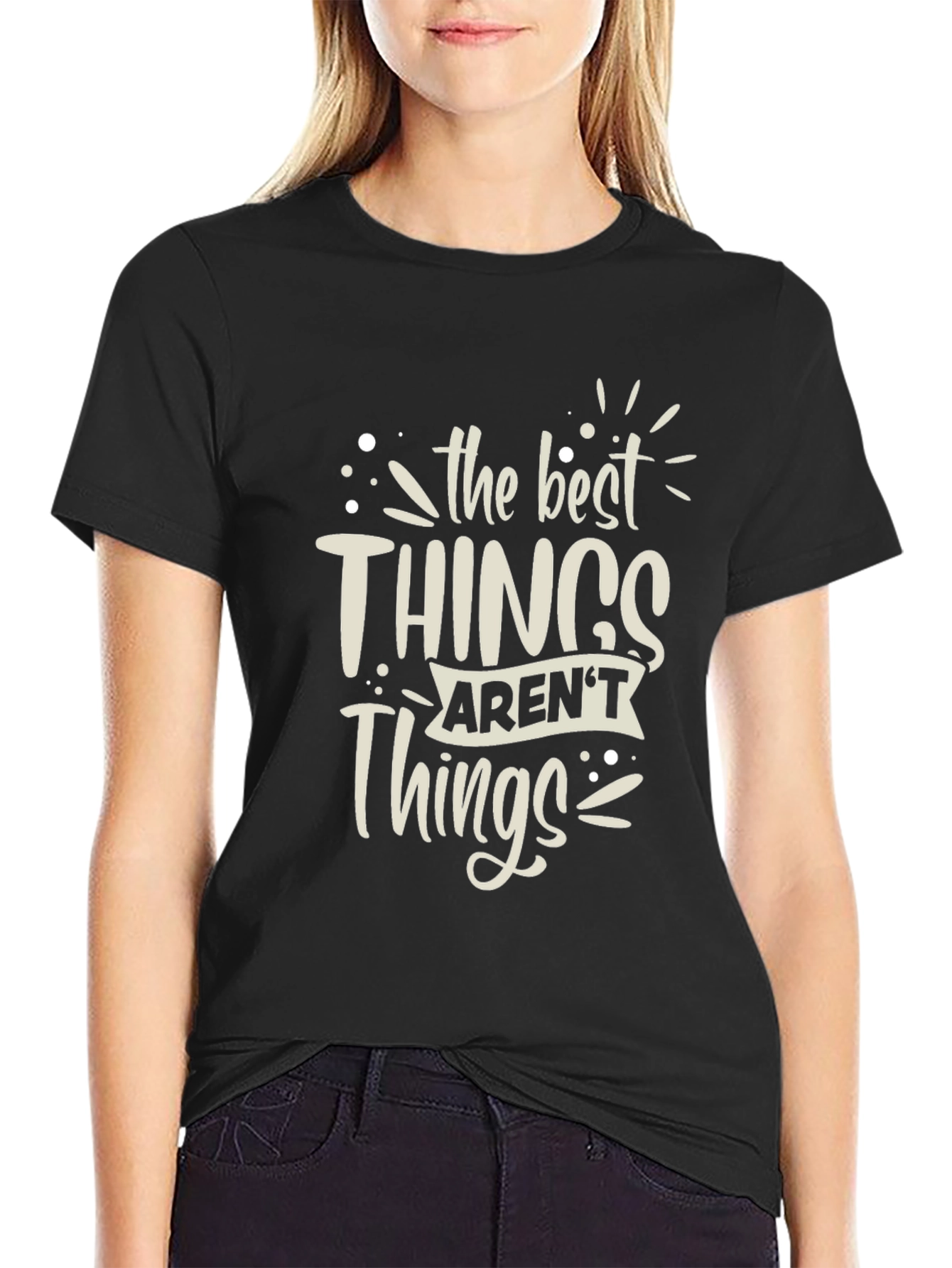 Inspirational Black T-Shirt - Best Things Graphic Tee